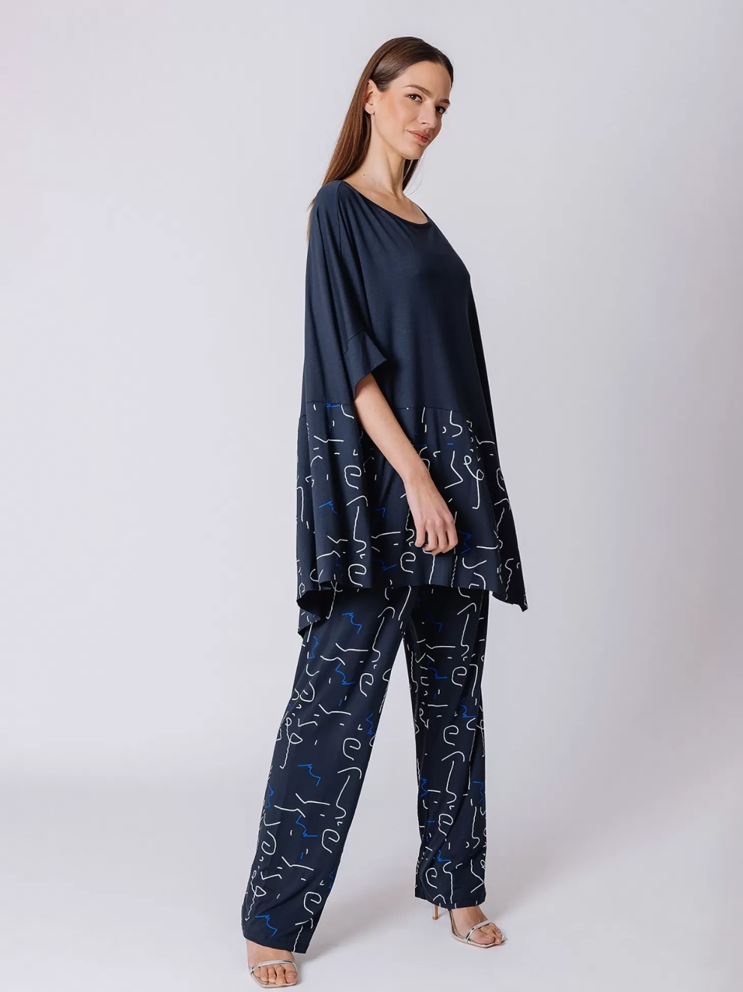 Women Martino Midali Abstract Print Oversize T-Shirt