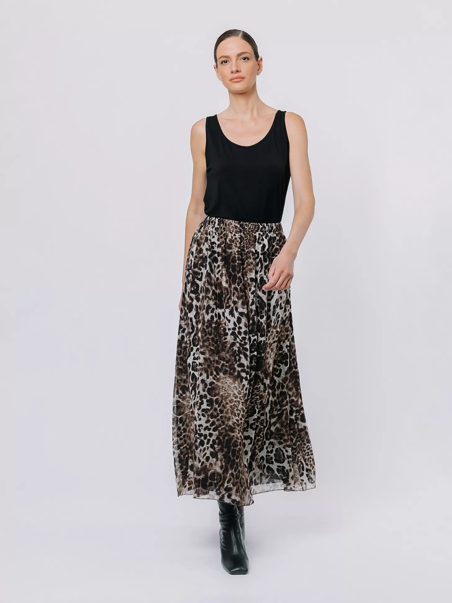 Women Martino Midali Animalier Chiffon Skirt