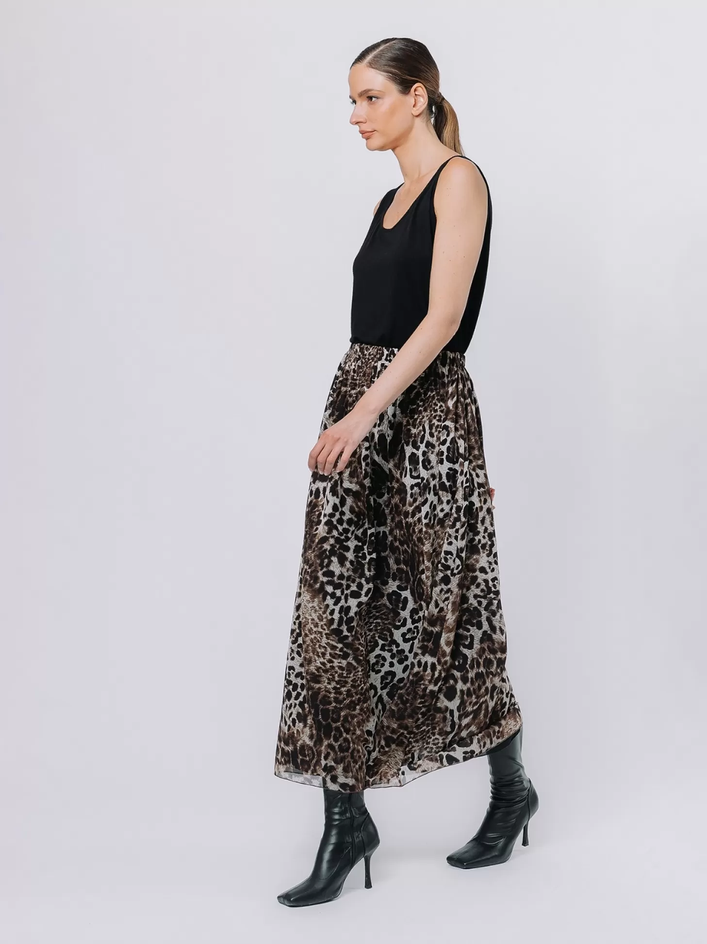 Women Martino Midali Animalier Chiffon Skirt