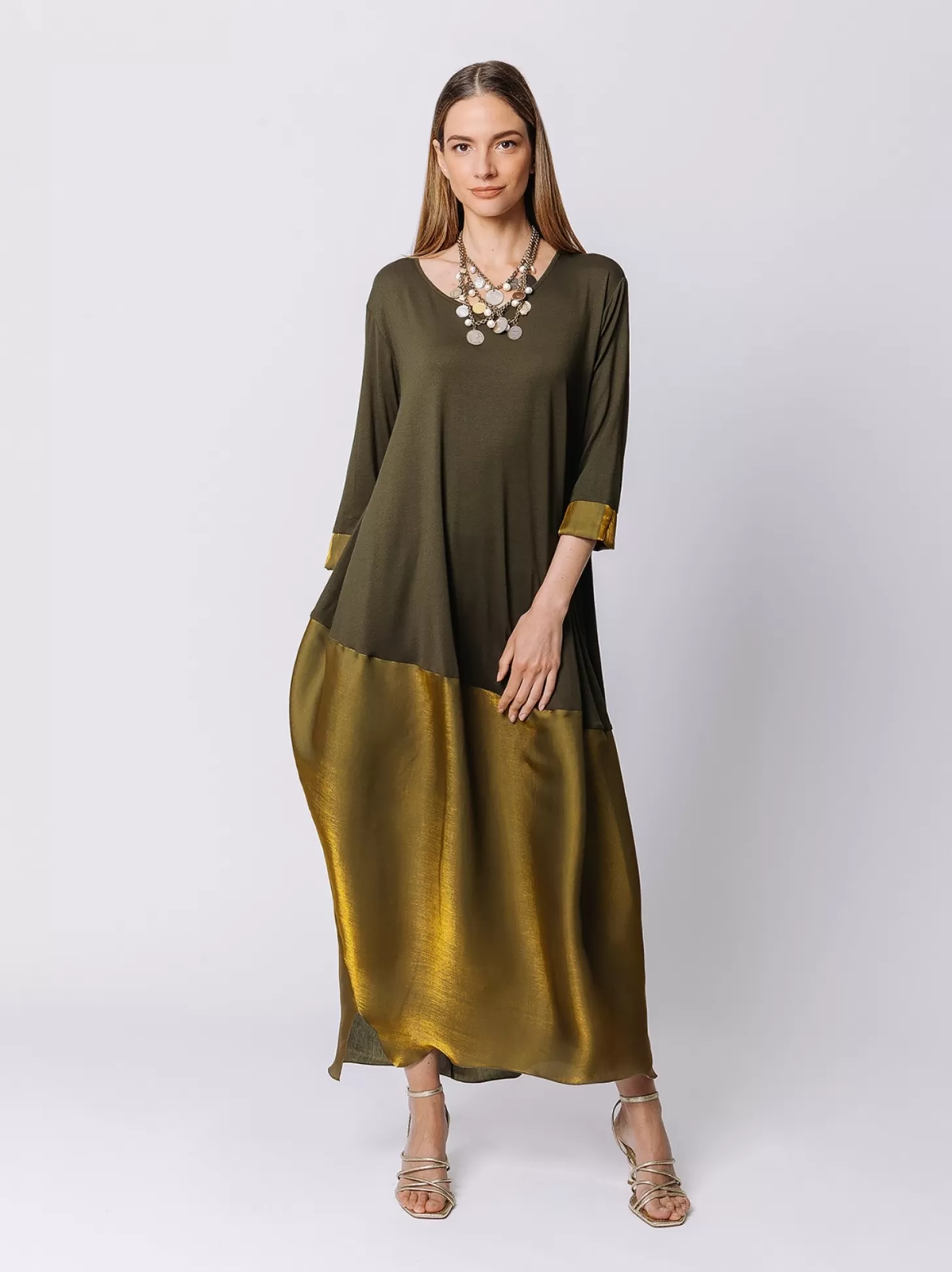 Women Martino Midali Bimaterial Cocoon Dress