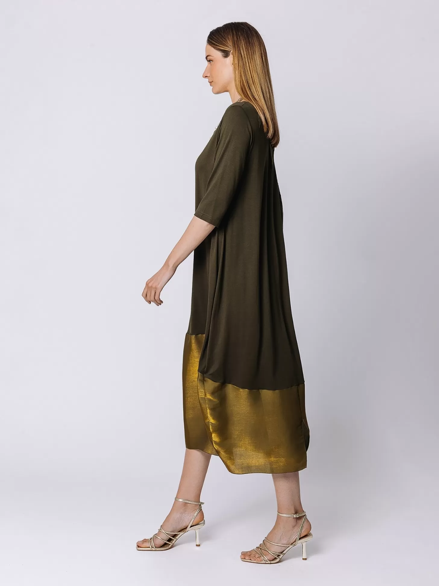 Women Martino Midali Bimaterial Loose Dress