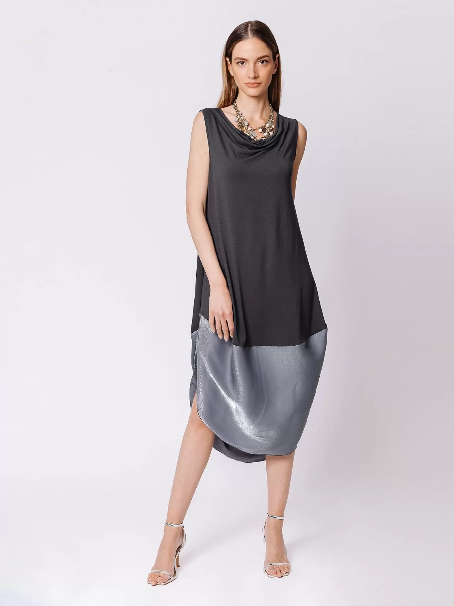 Women Martino Midali Bimaterial Tank Dress