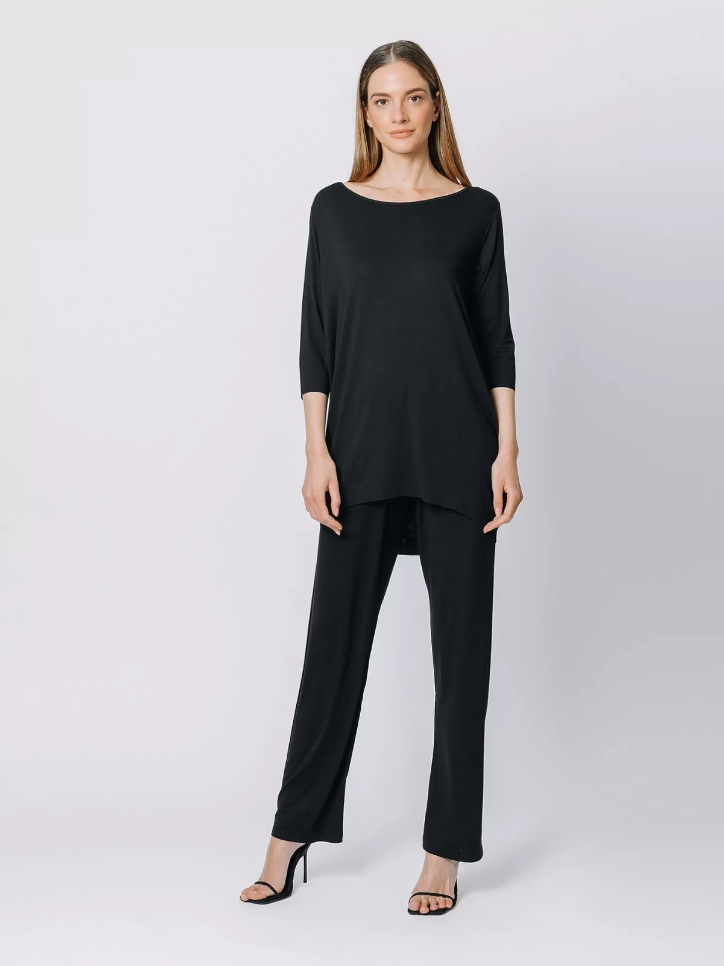 Women Martino Midali Black Cocoon T-Shirt