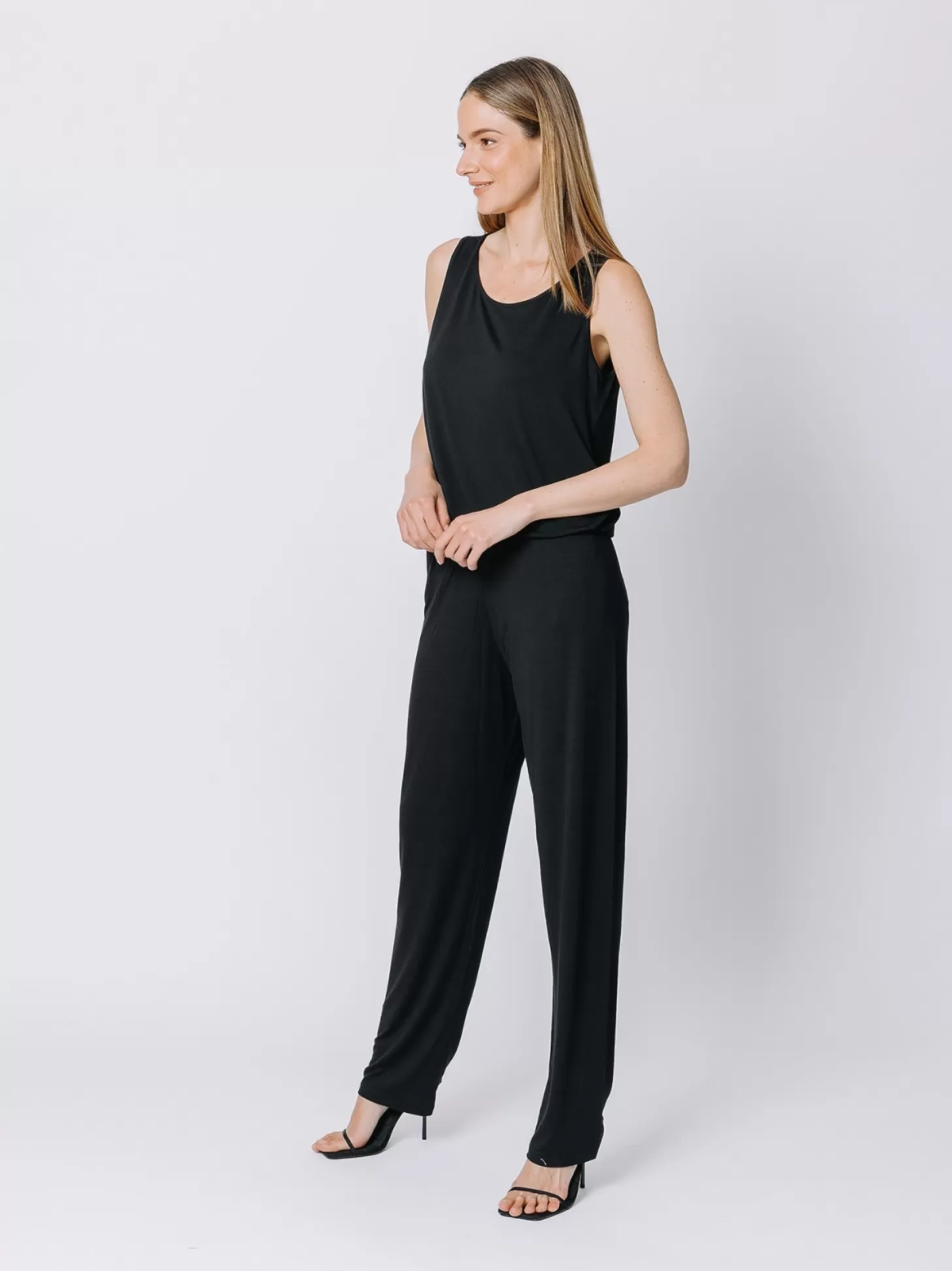 Women Martino Midali Black Jersey Trousers