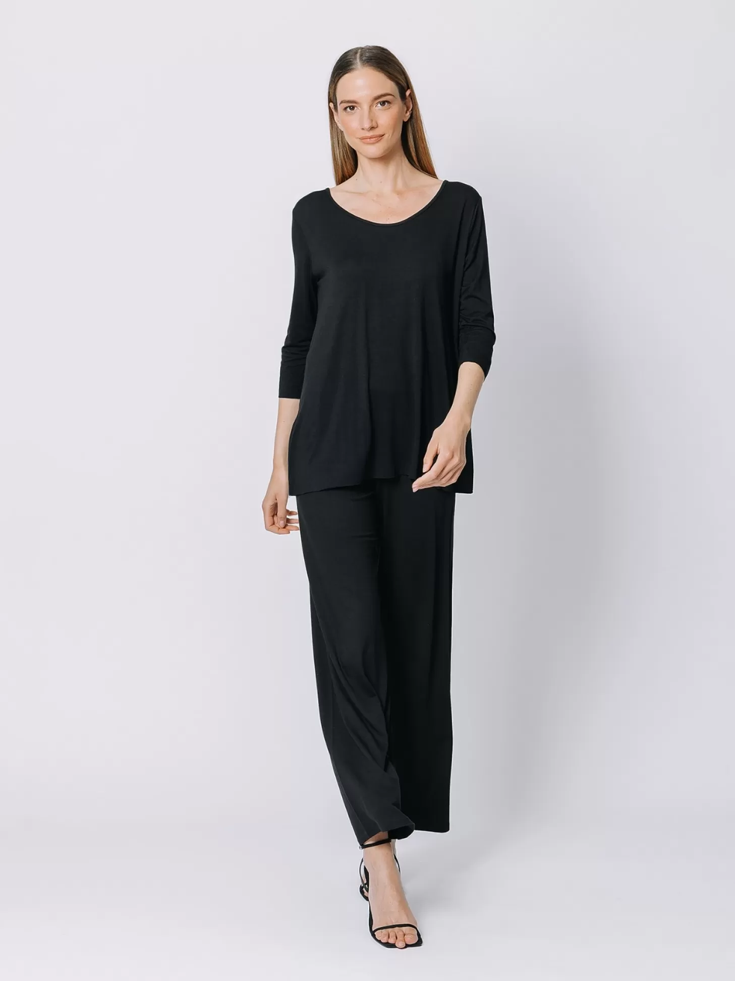 Women Martino Midali Black Long Boxy T-Shirt