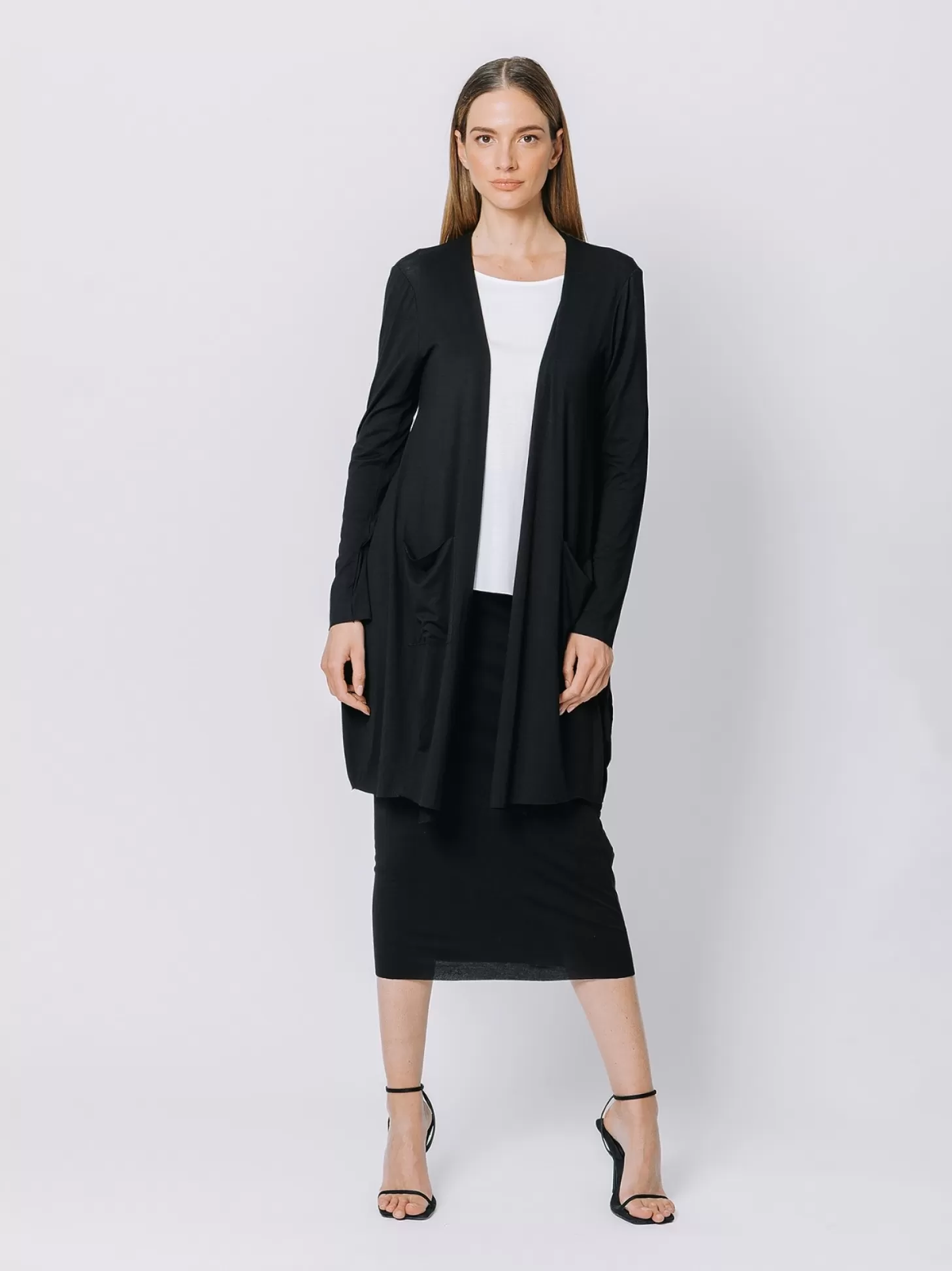 Women Martino Midali Black Long Cardigan