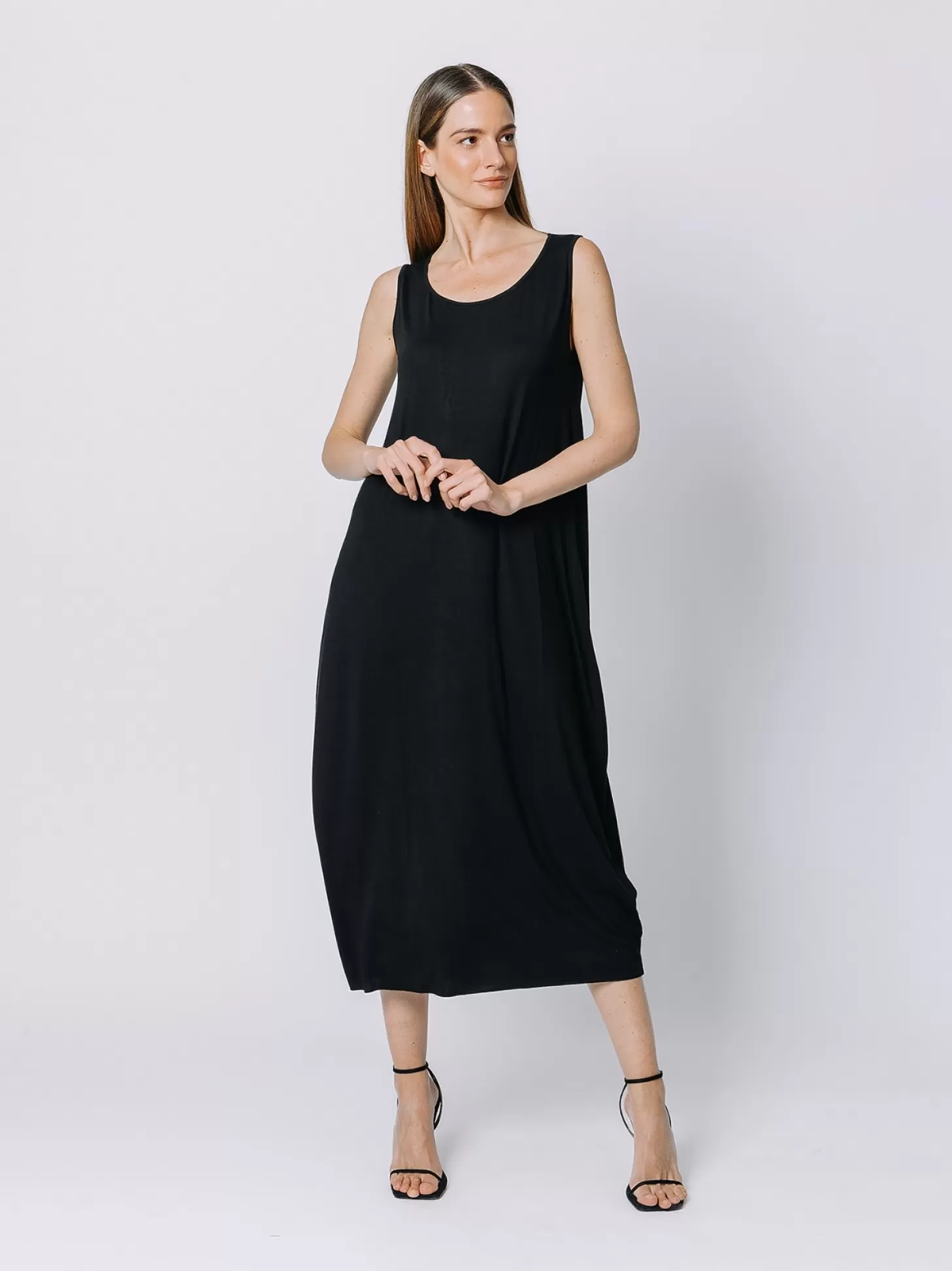 Women Martino Midali Black Tank Top Dress