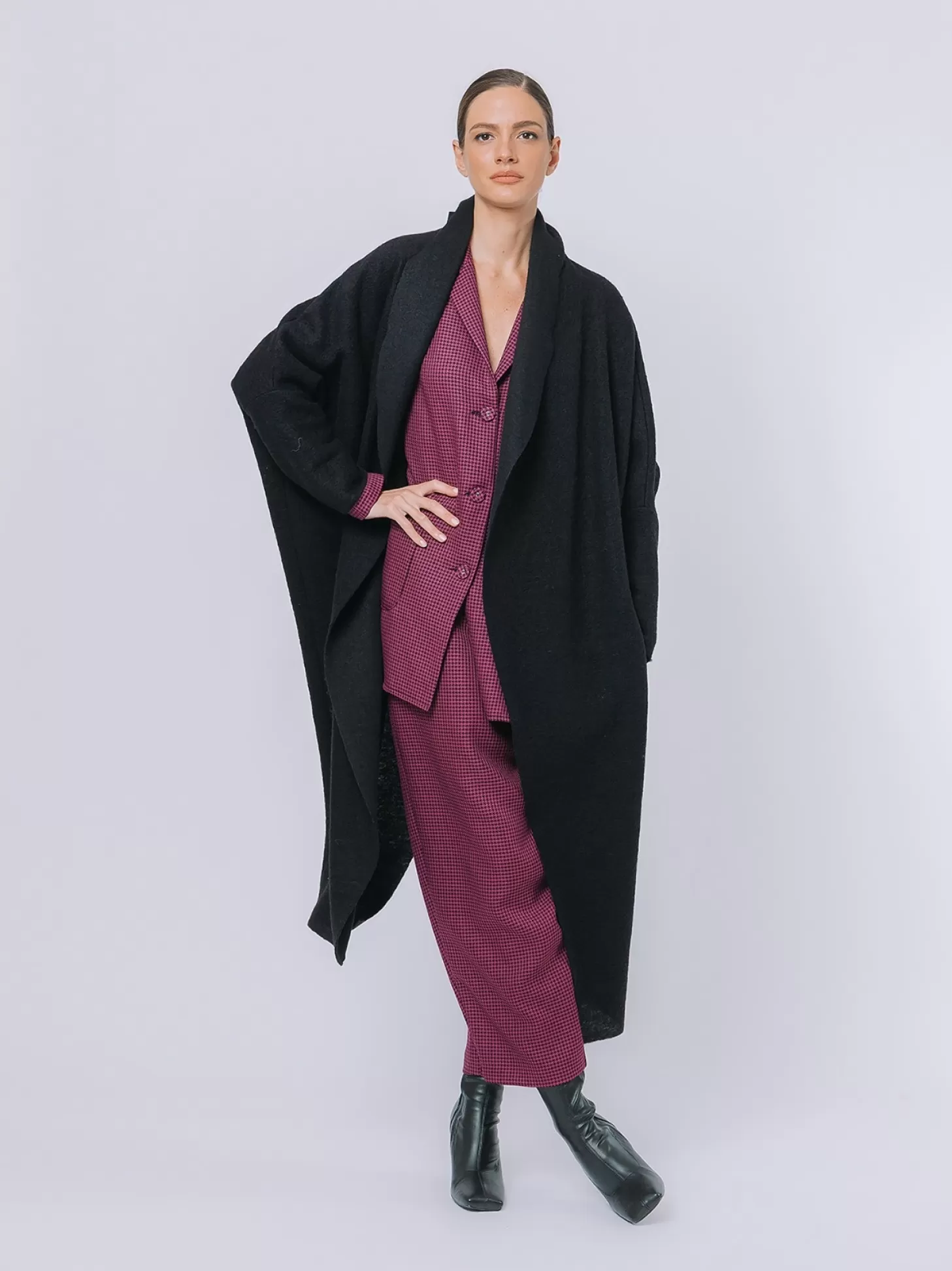 Women Martino Midali Boiled Wool Maxi Cardigan