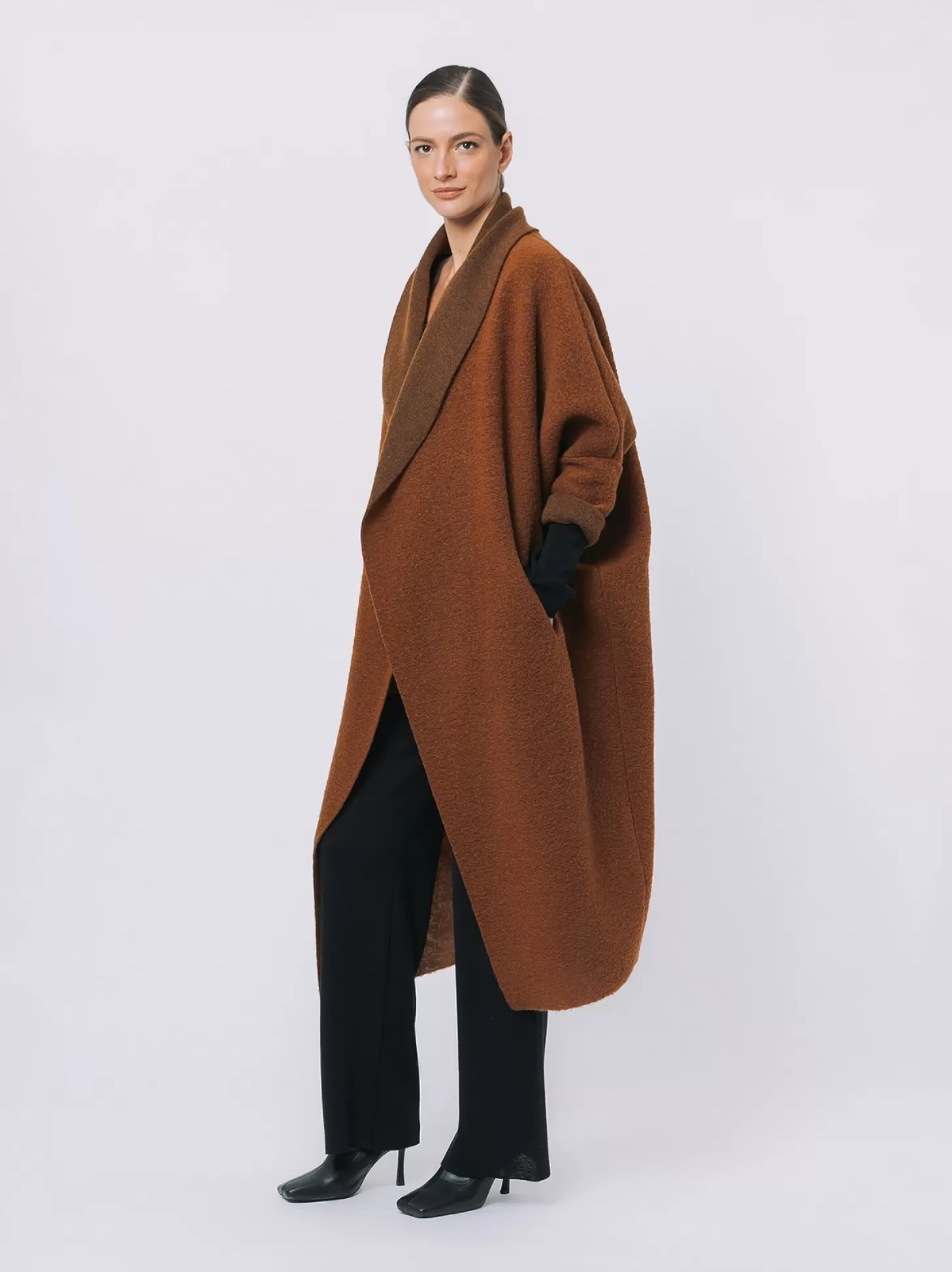 Women Martino Midali Boiled Wool Maxi Cardigan