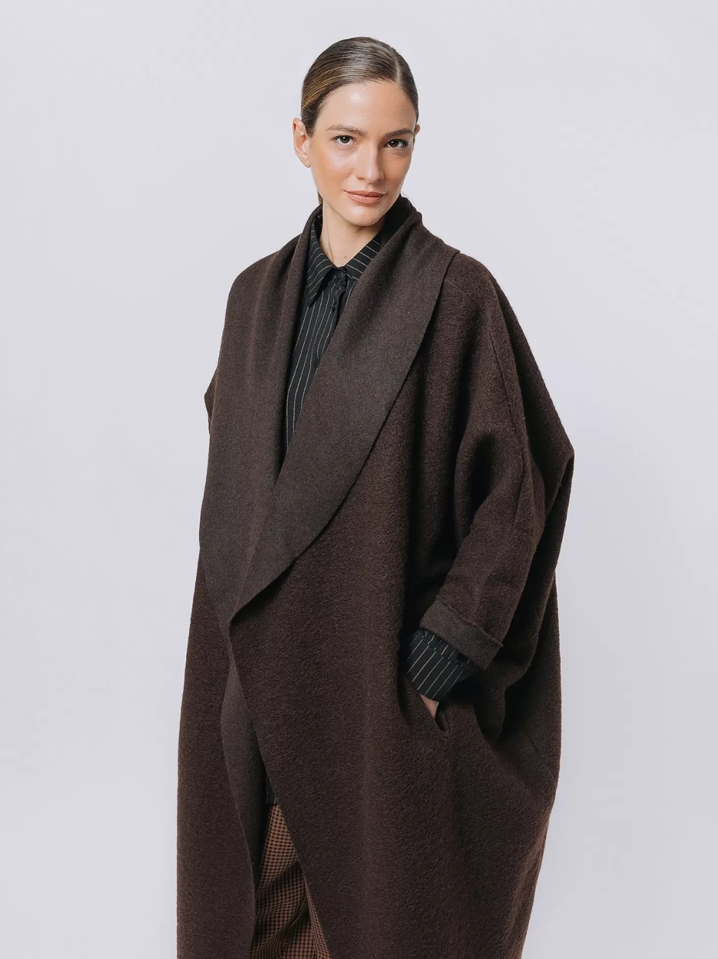 Women Martino Midali Boiled Wool Maxi Cardigan