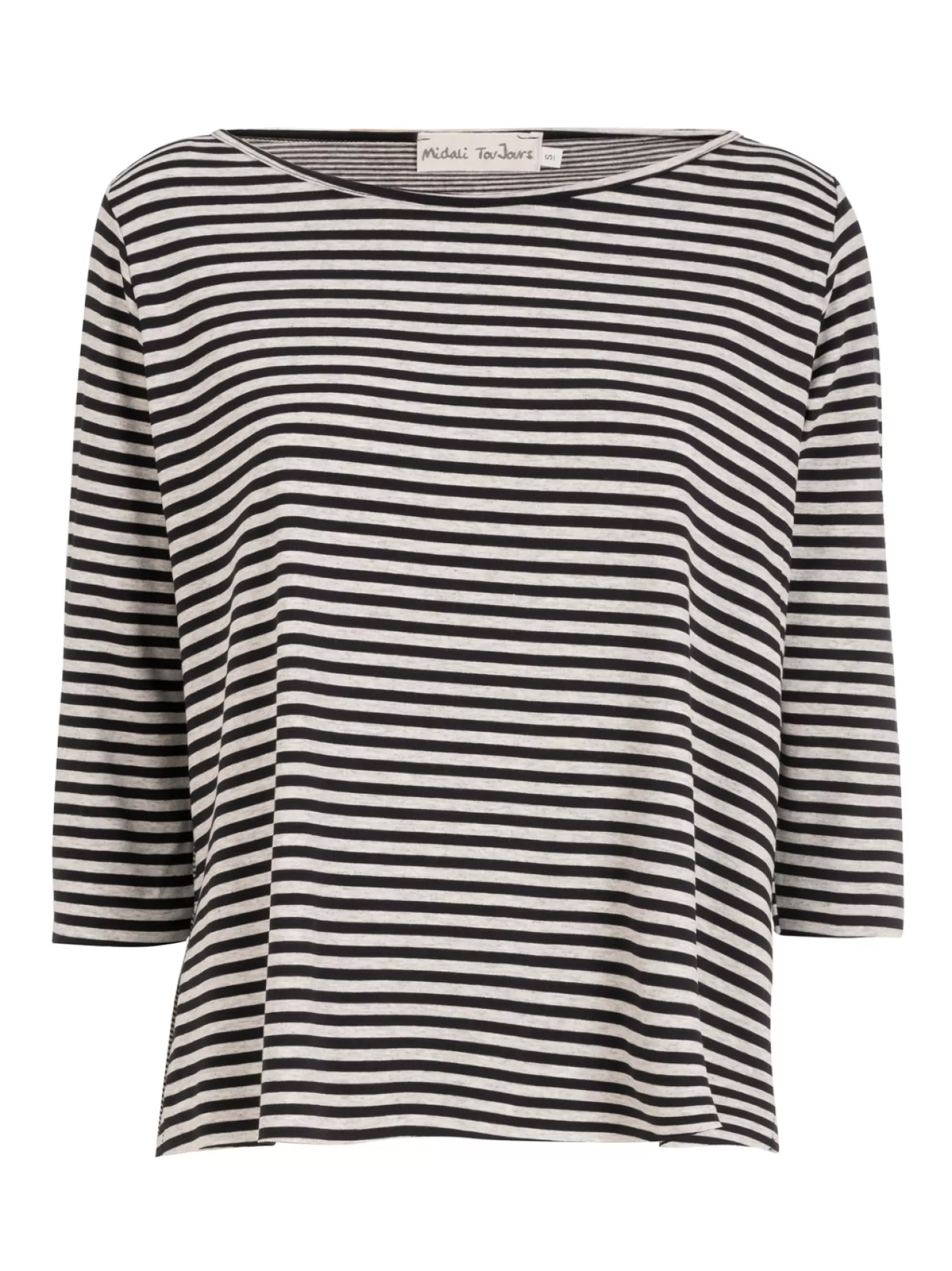 Women Martino Midali Boxy T-Shirt A Righe Irregolare