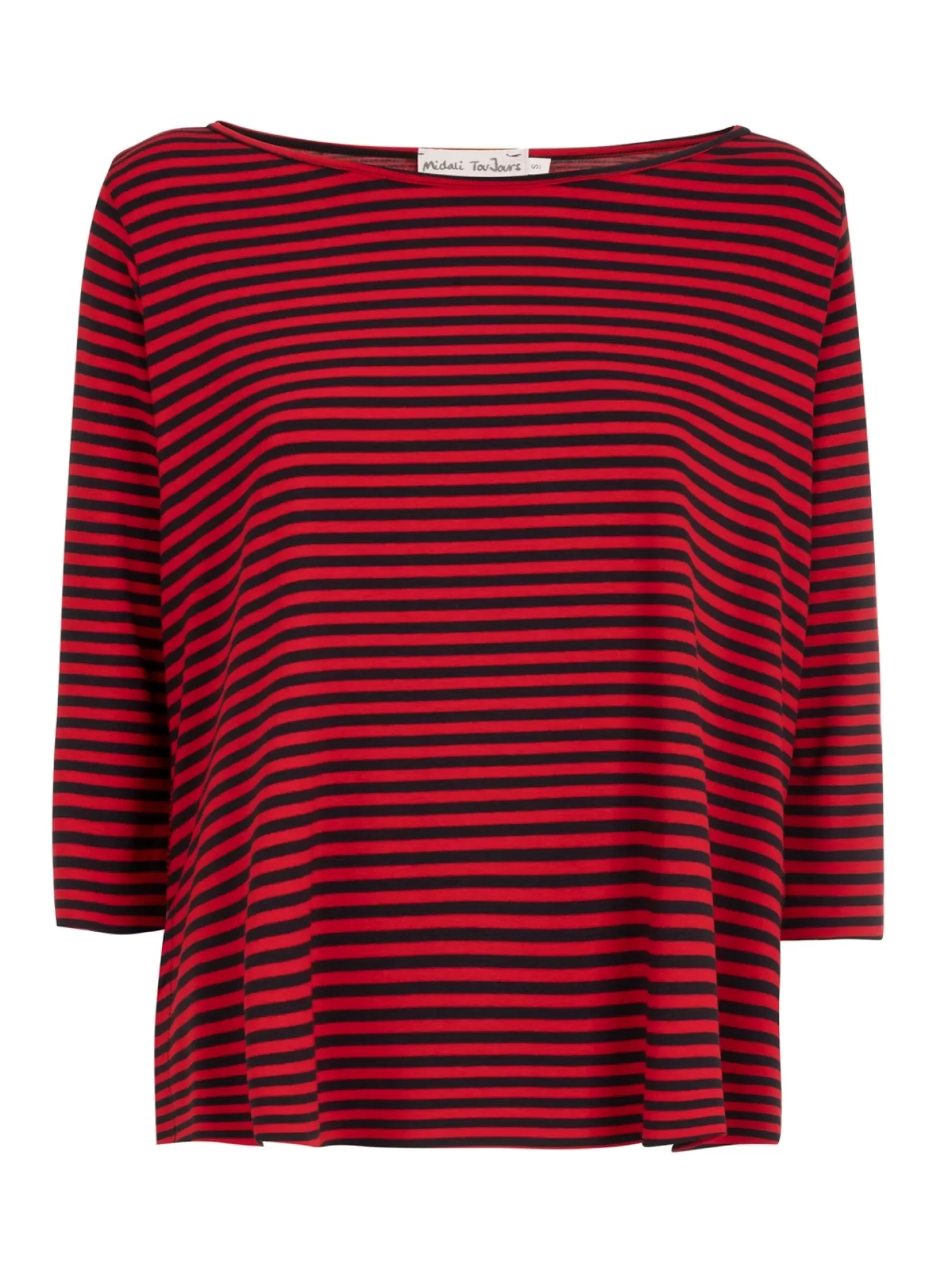 Women Martino Midali Boxy T-Shirt A Righe Irregolari