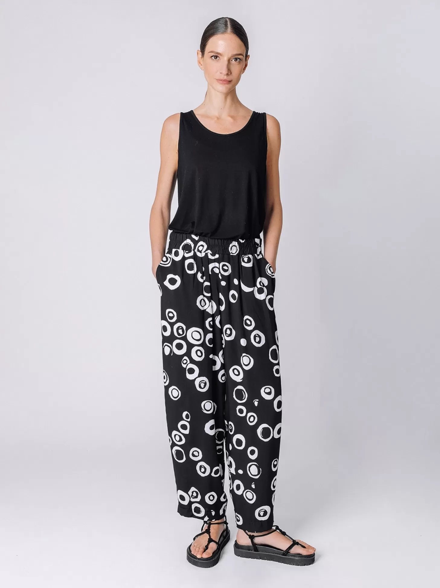 Women Martino Midali Bubble Print Loose-Fit Trousers