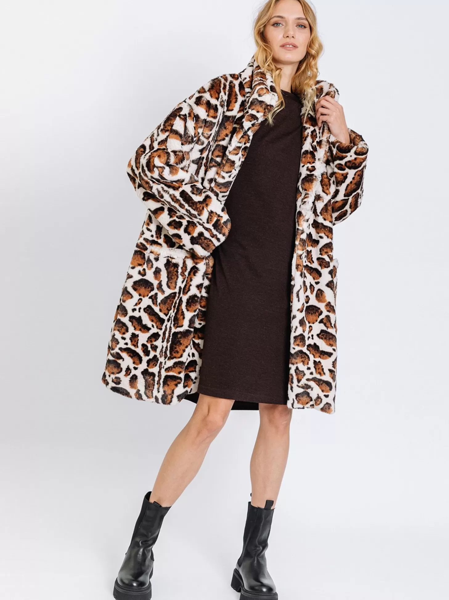 Women Martino Midali Cappotto In Ecofur Maculato