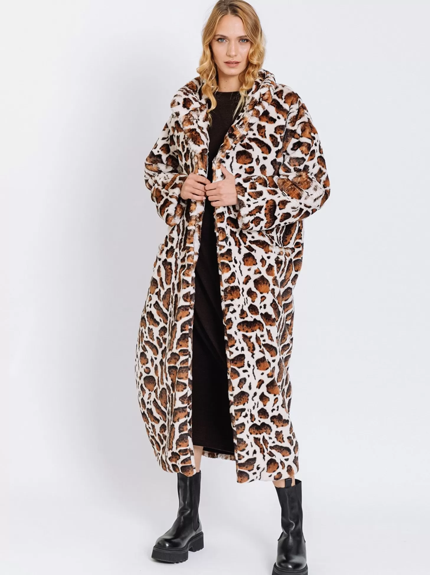 Women Martino Midali Cappotto In Ecofur Maculato