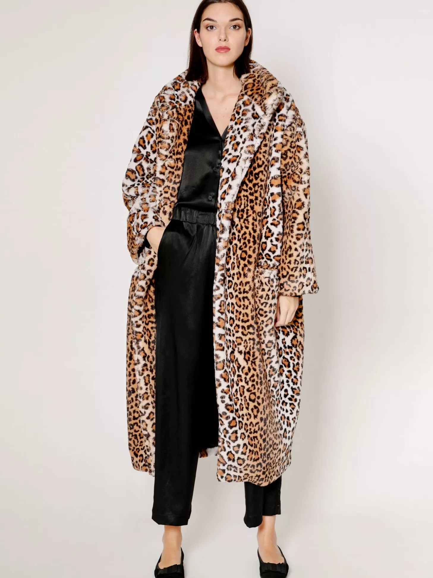 Women Martino Midali Cappotto In Ecofur Maculato