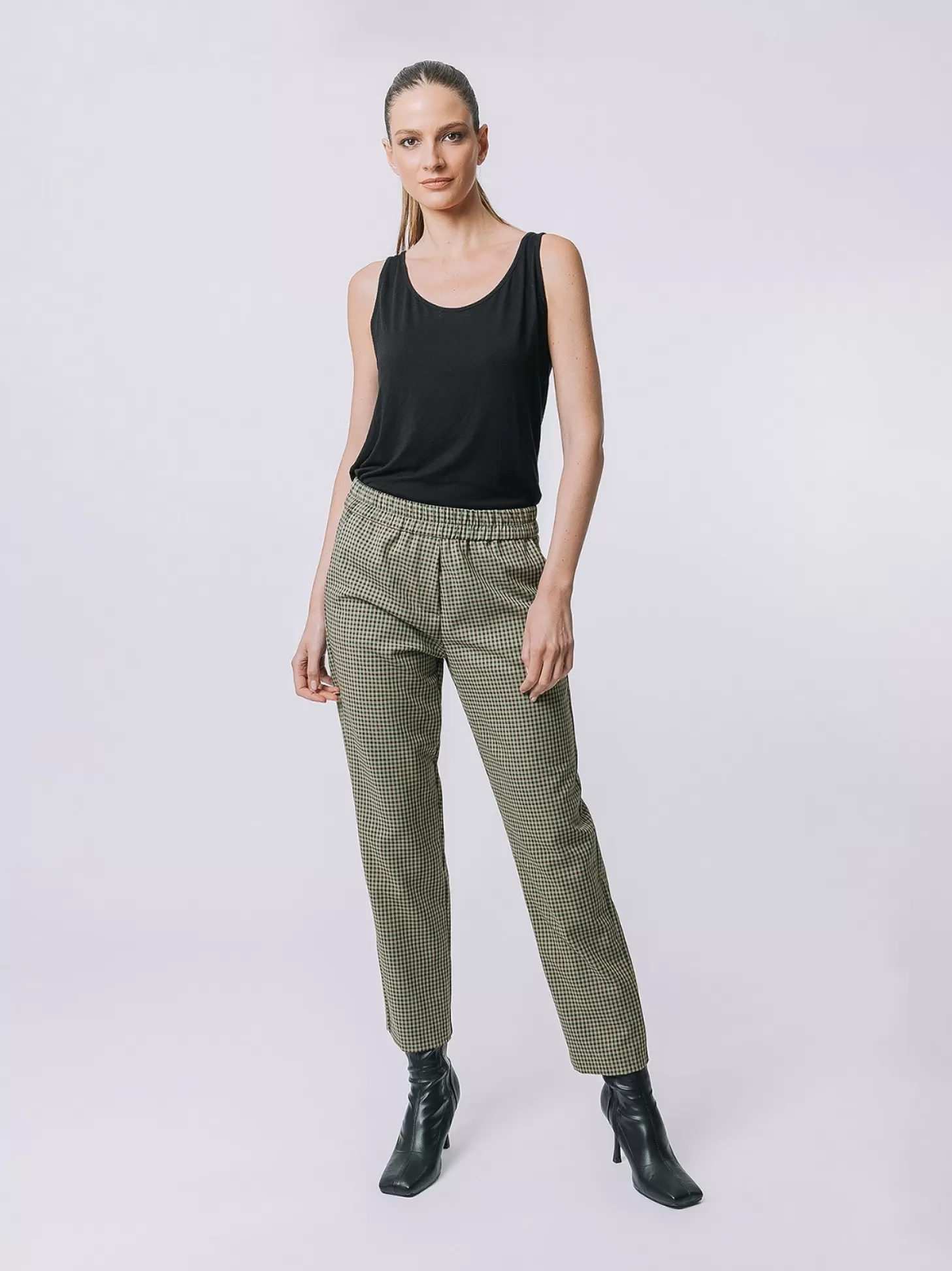 Women Martino Midali Chino Trousers Micro Pixel