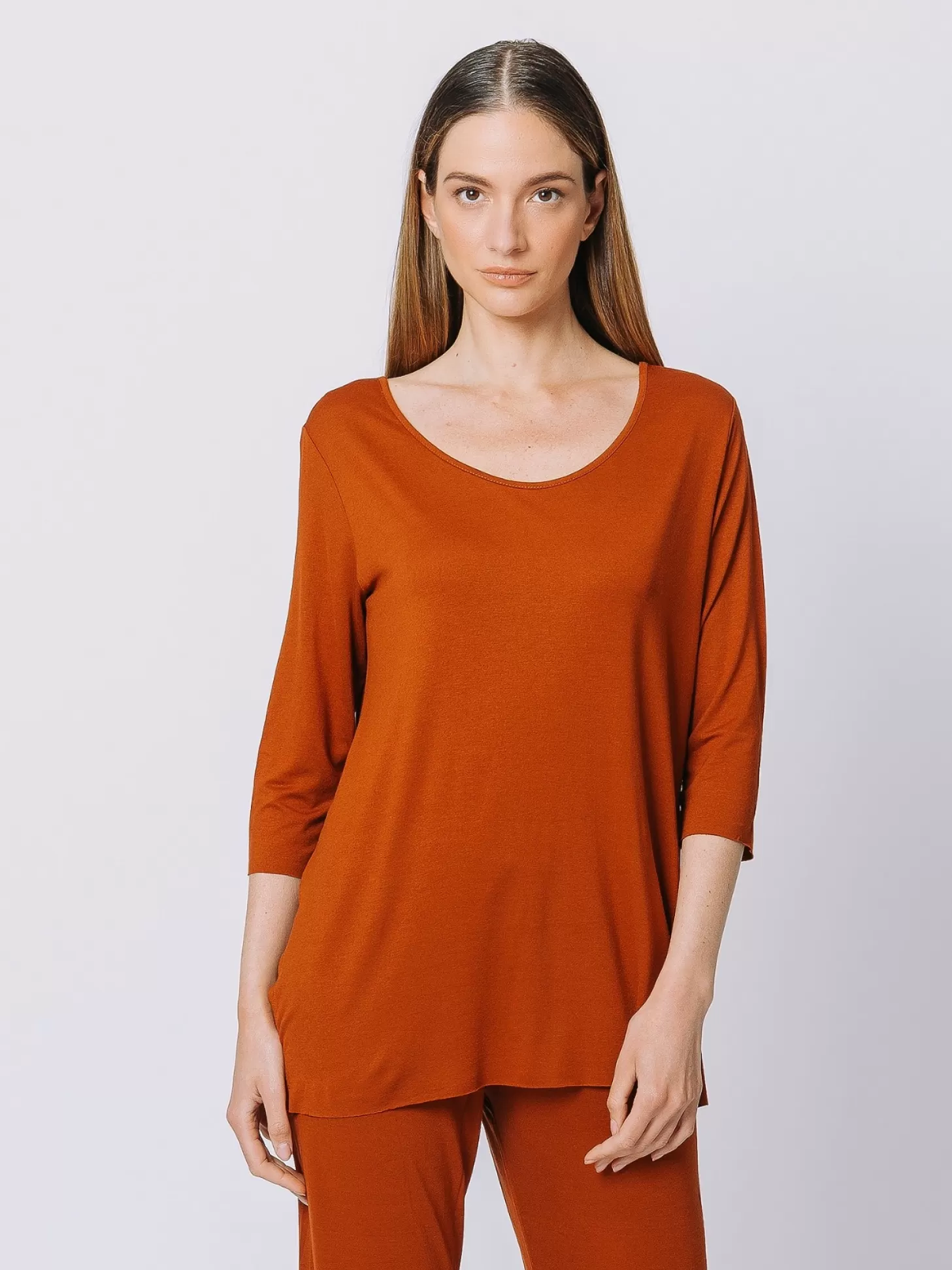 Women Martino Midali Copper Long Boxy T-Shirt