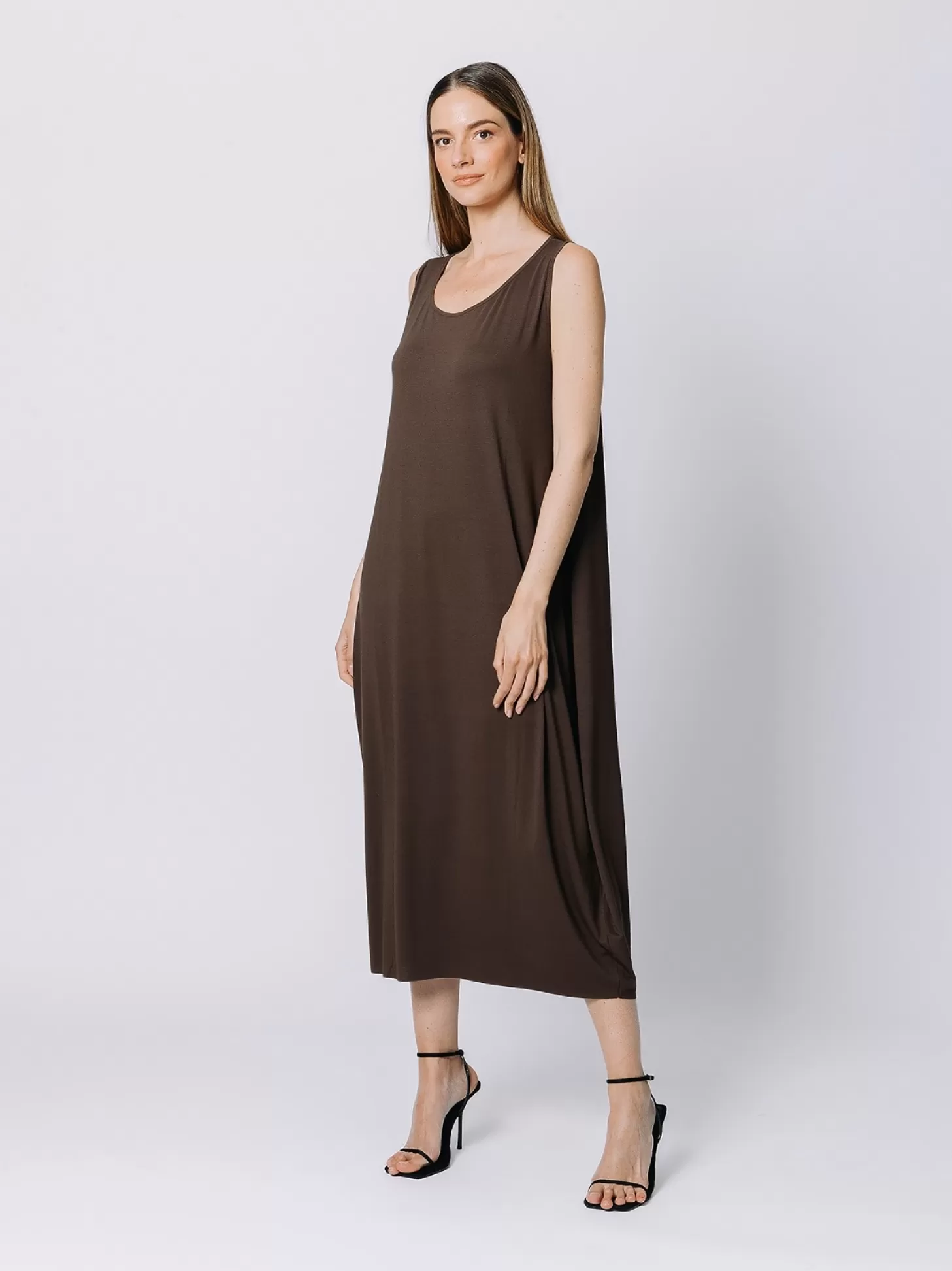 Women Martino Midali Dark Brown Tank Top Dress