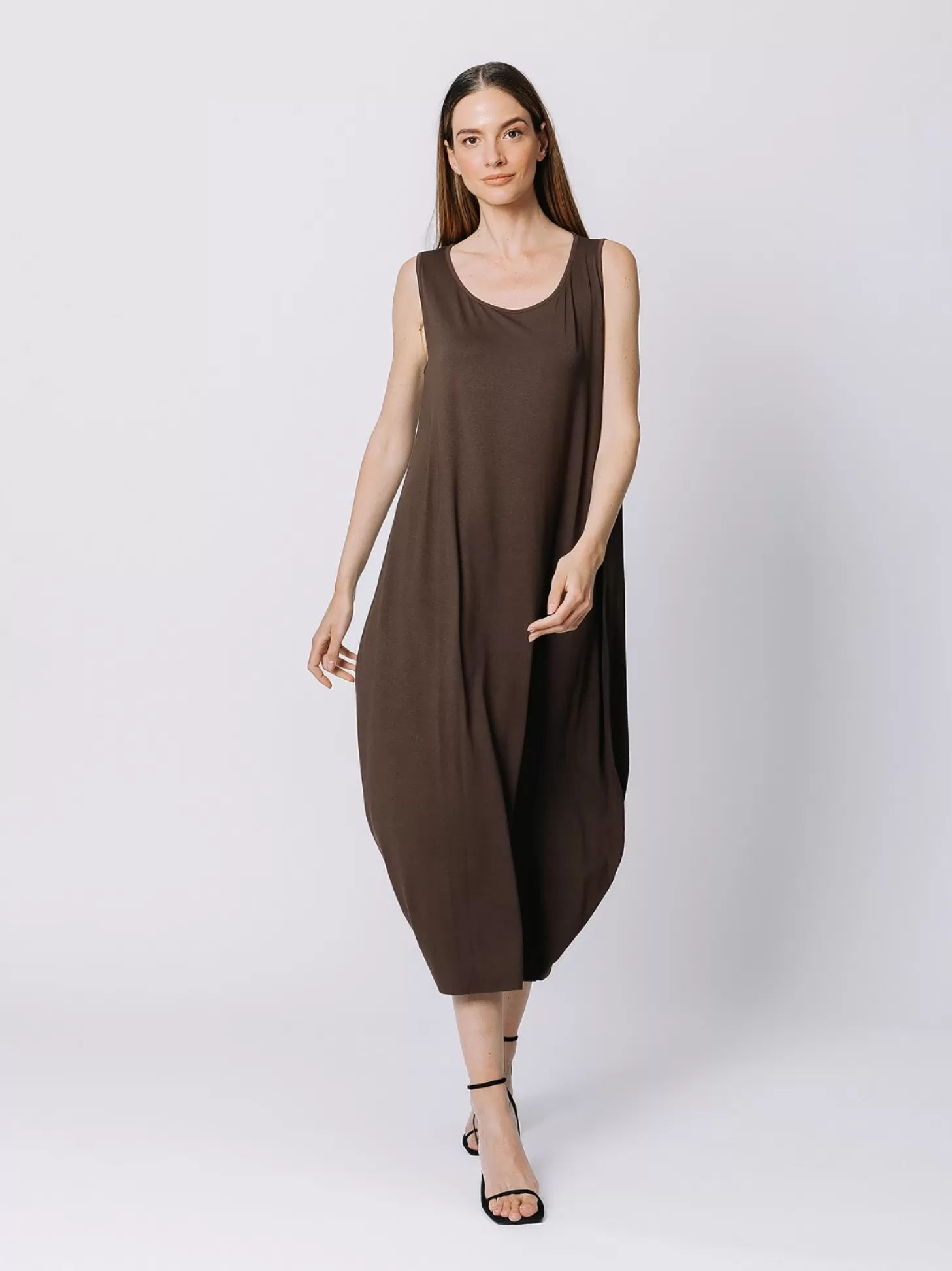 Women Martino Midali Dark Brown Tank Top Dress