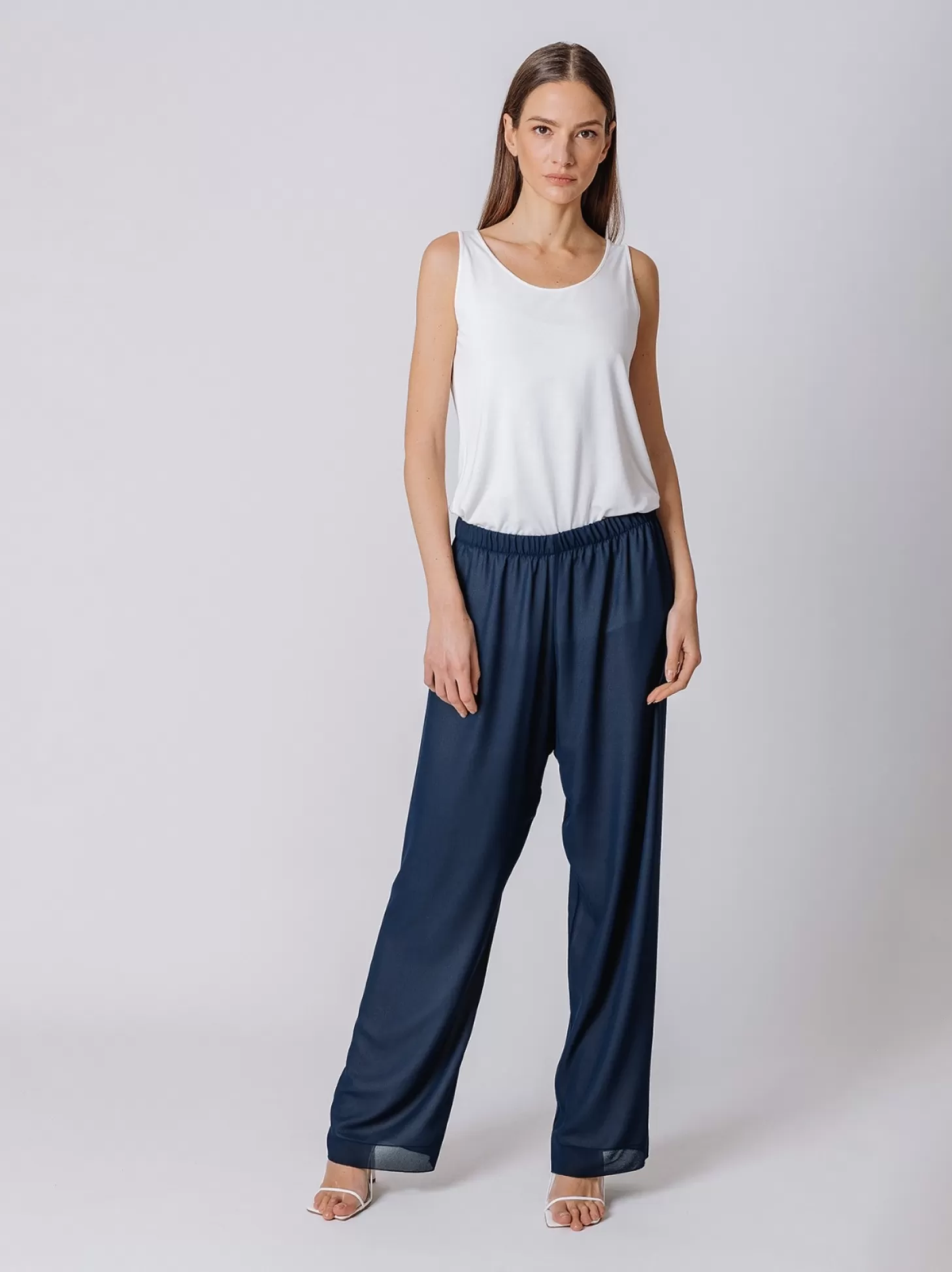 Women Martino Midali Double Chiffon Trousers