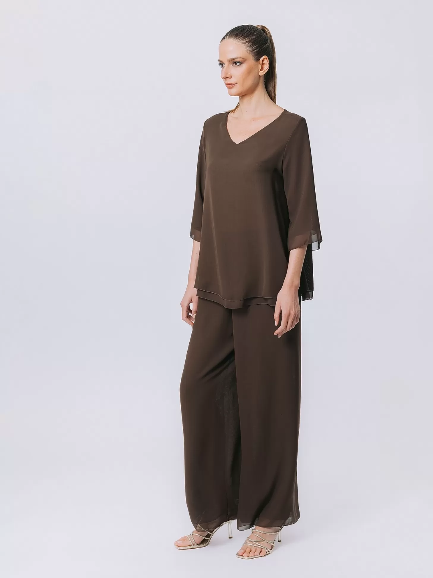 Women Martino Midali Double Chiffon T-Shirt