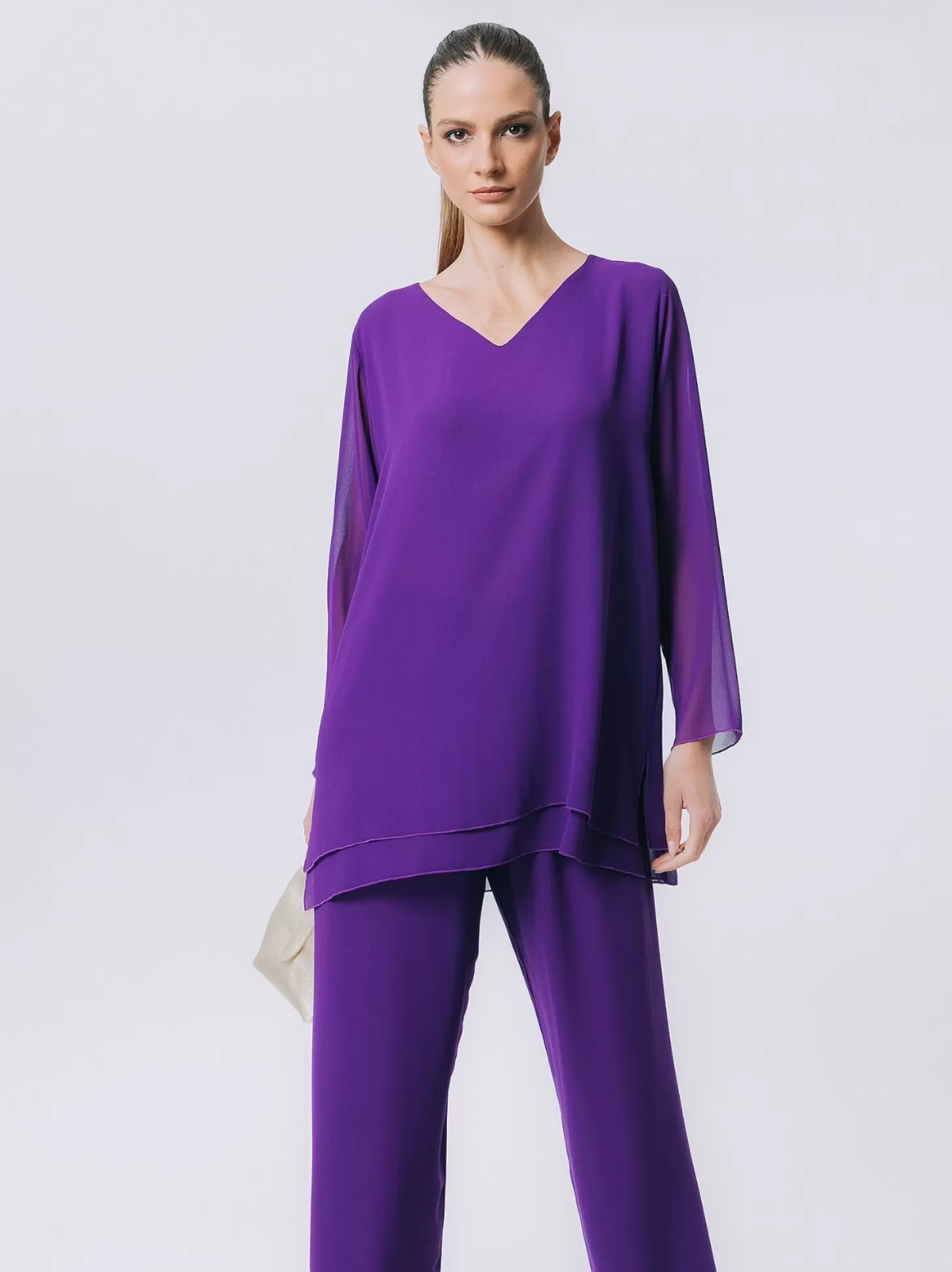 Women Martino Midali Double Chiffon T-Shirt