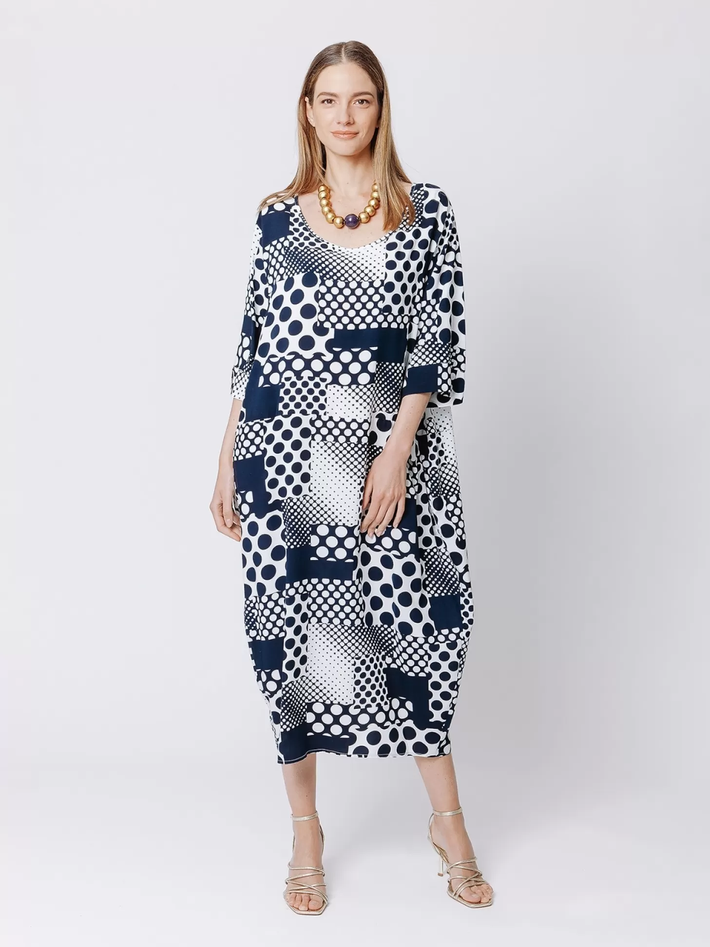 Women Martino Midali Dress With All Over Pois Print