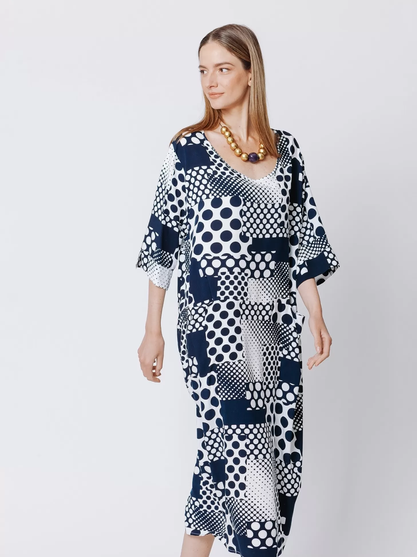 Women Martino Midali Dress With All Over Pois Print