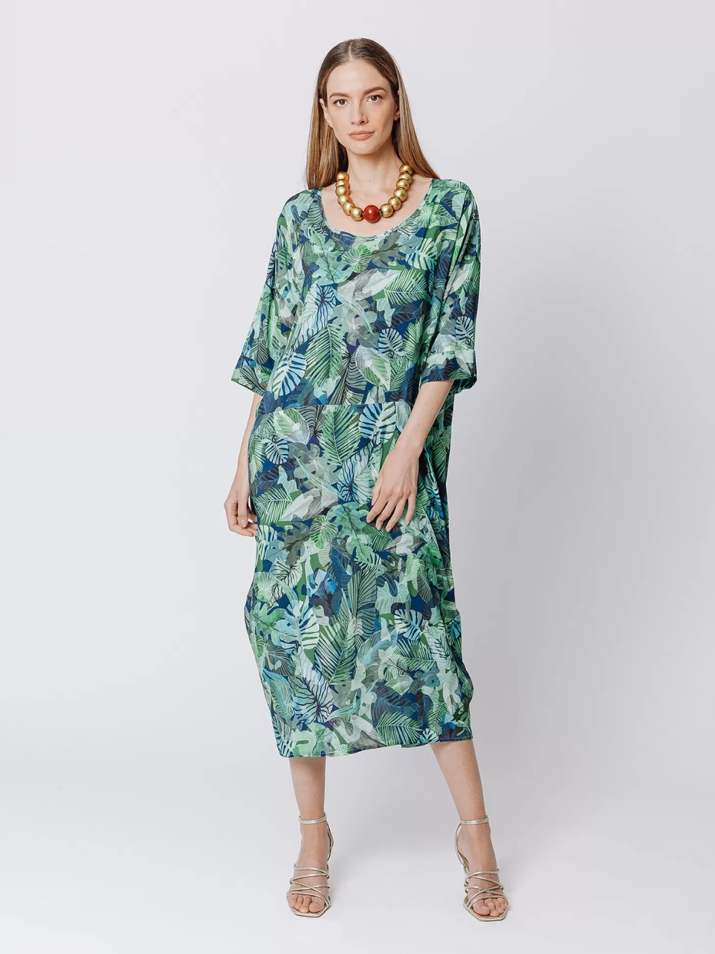 Women Martino Midali Dress With All Over Tropical Print