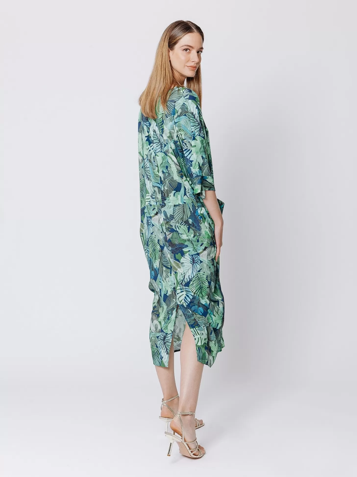 Women Martino Midali Dress With All Over Tropical Print