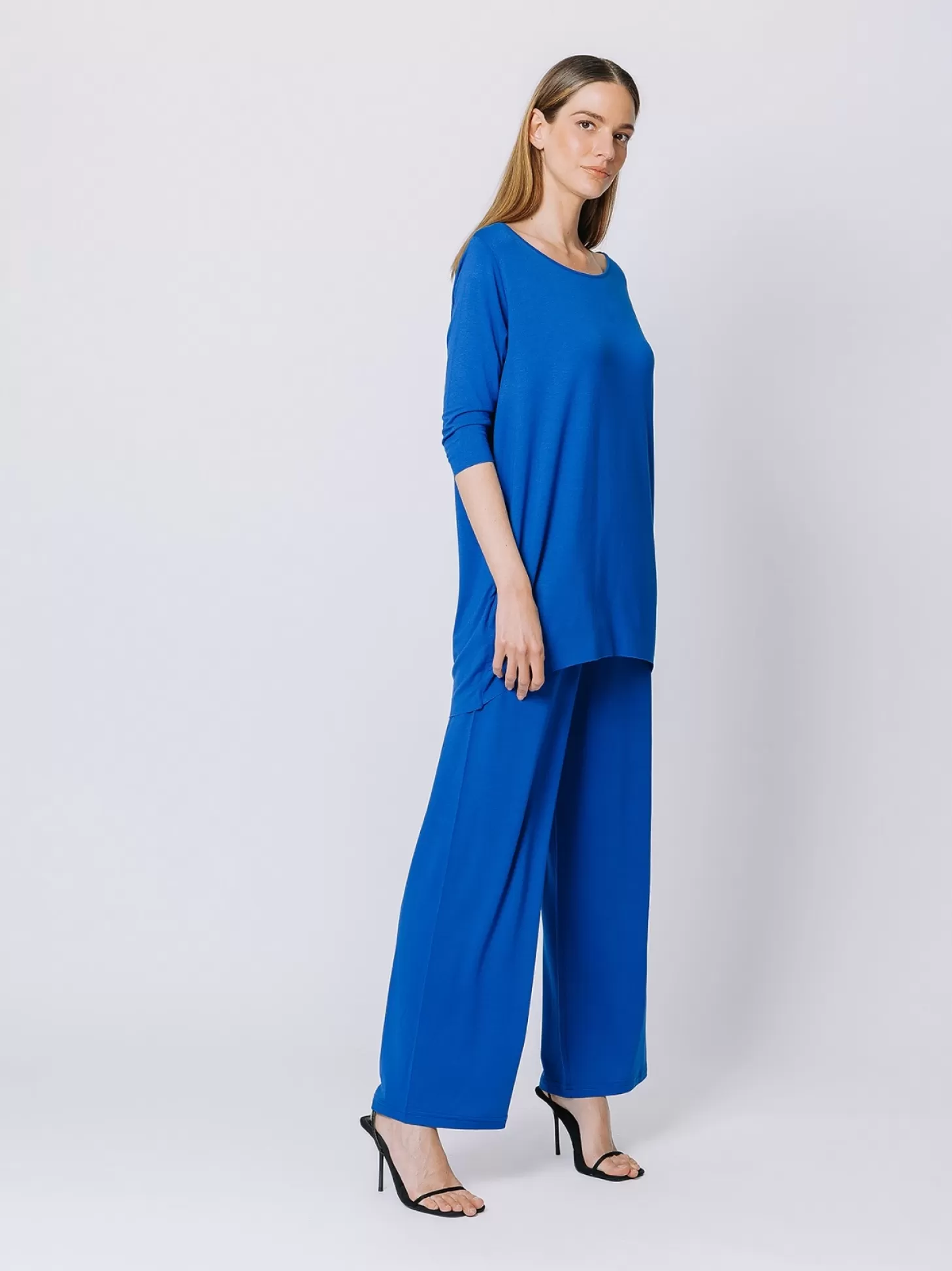 Women Martino Midali Electric Blue Cocoon T-Shirt