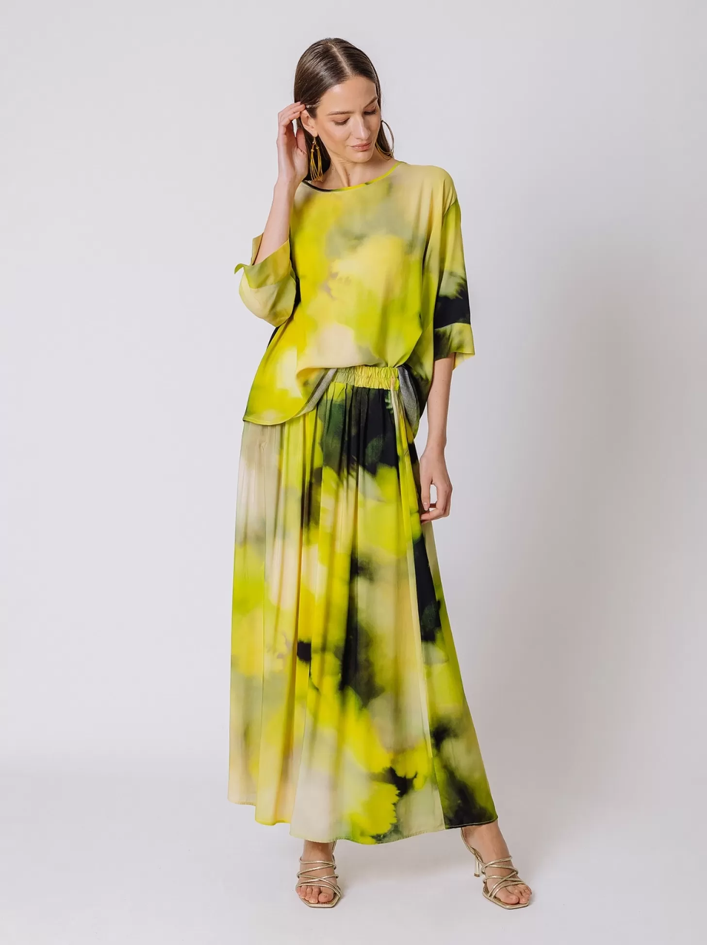 Women Martino Midali Flower Power Maxi Skirt