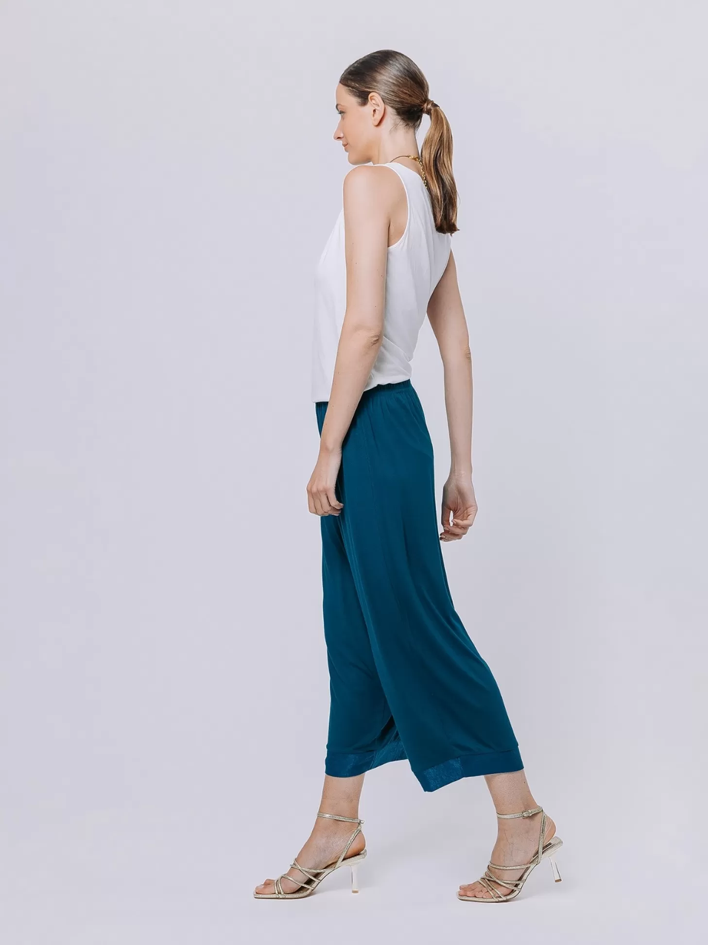 Women Martino Midali Iridescent Cropped Trousers