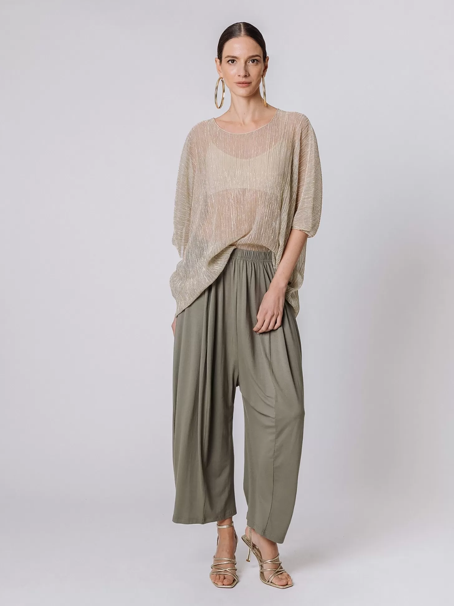 Women Martino Midali Jersey Balloon Leg Trousers