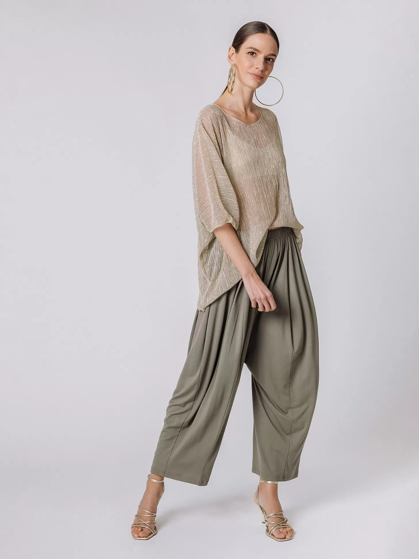 Women Martino Midali Jersey Balloon Leg Trousers