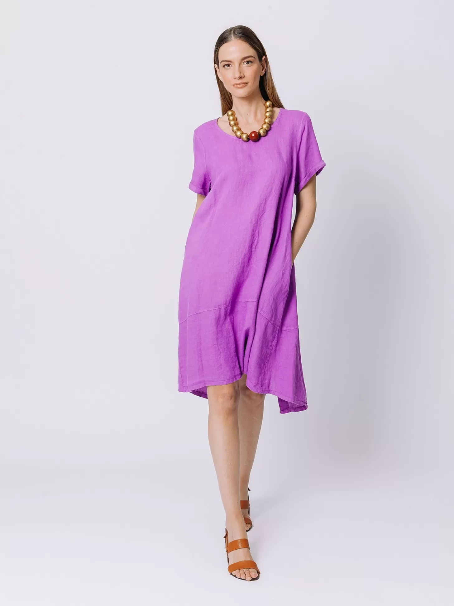 Women Martino Midali Linen Flare Dress