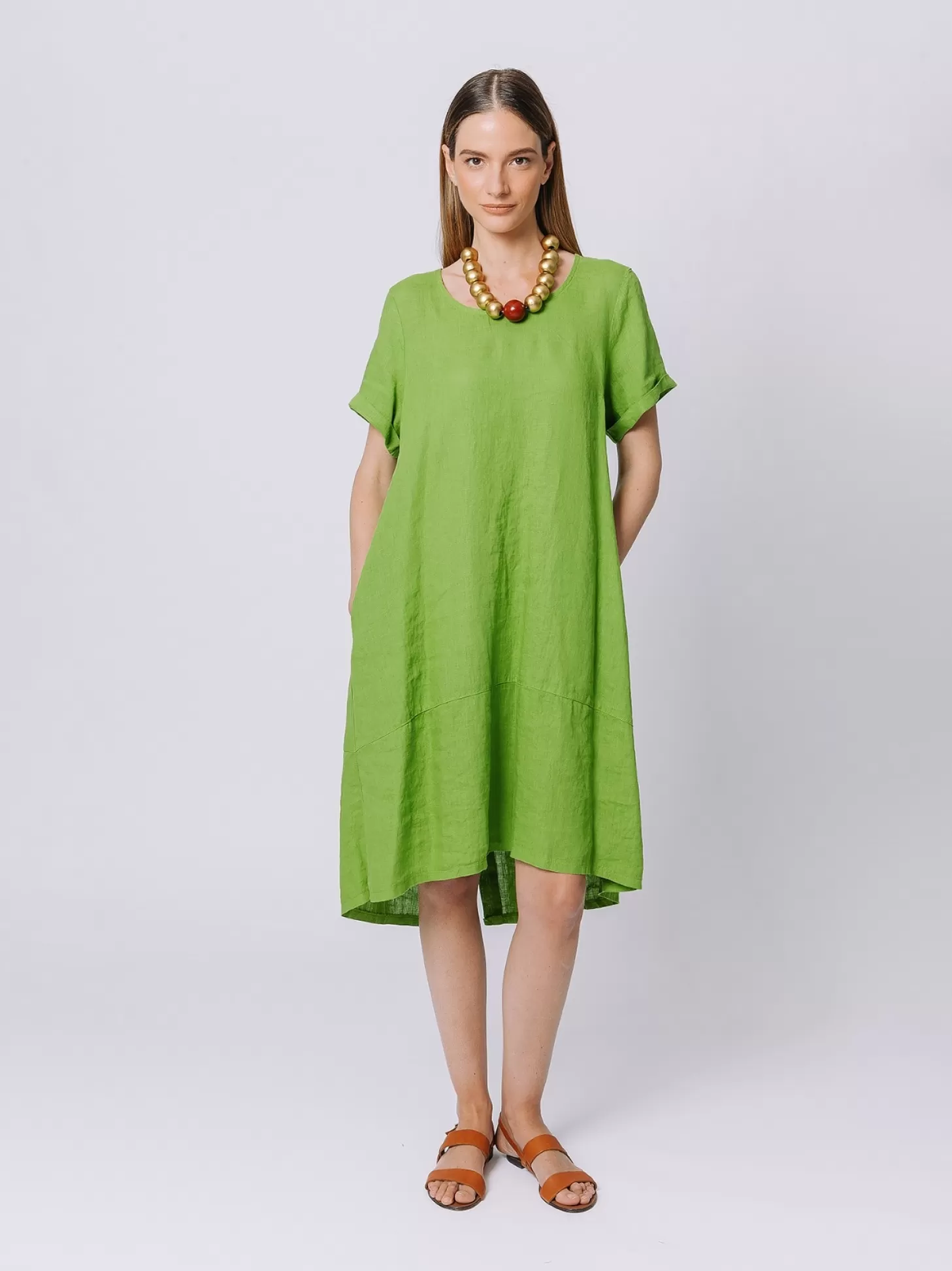 Women Martino Midali Linen Flare Dress