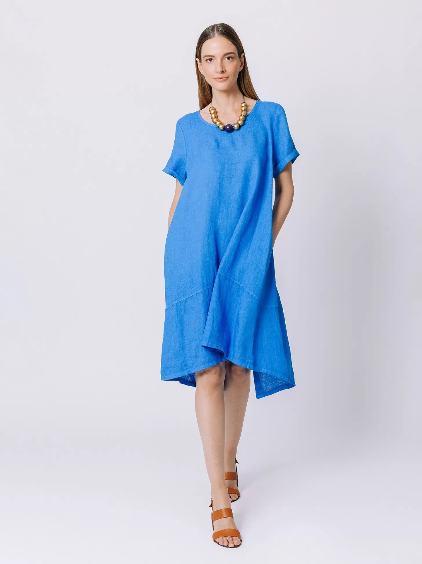 Women Martino Midali Linen Flare Dress