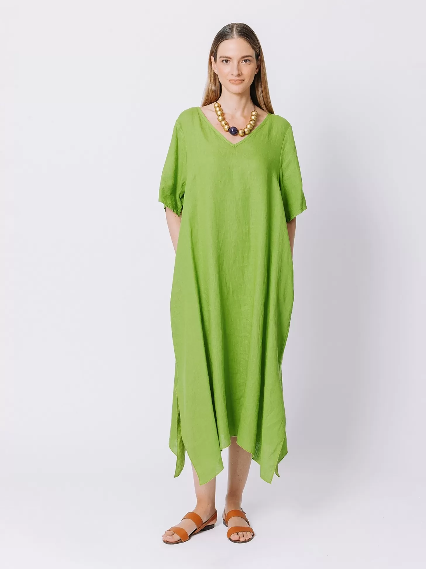 Women Martino Midali Linen Over Size Dress