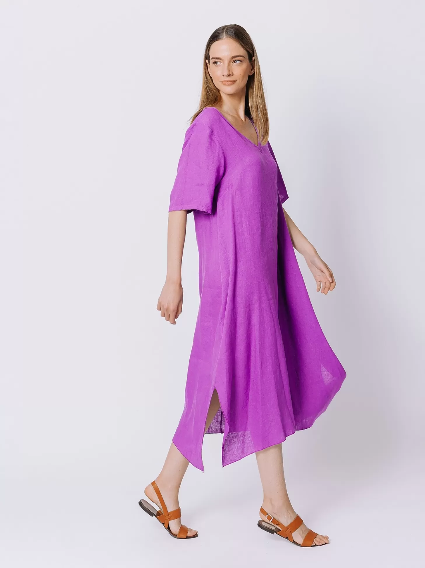 Women Martino Midali Linen Over Size Dress