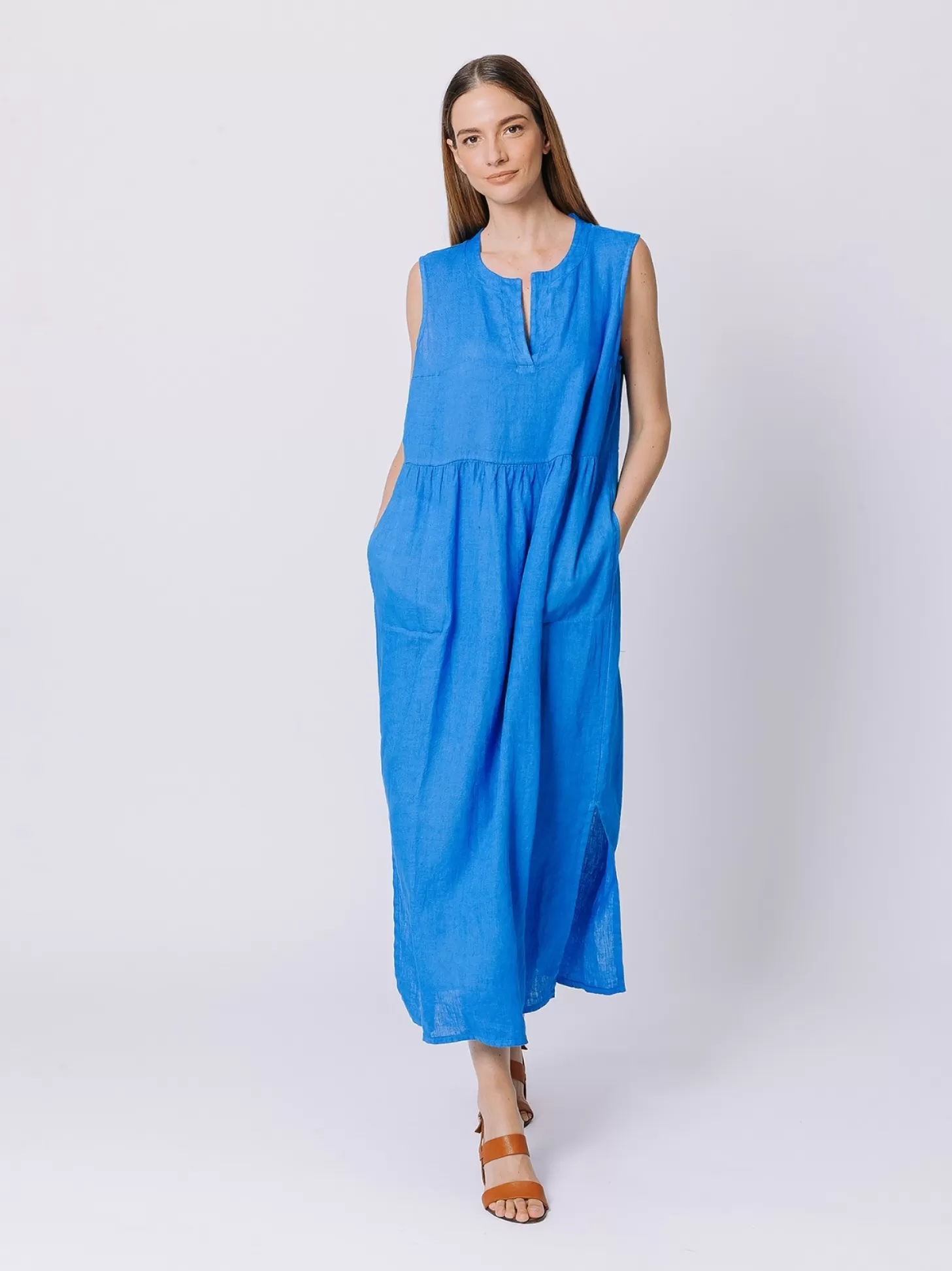 Women Martino Midali Linen Tank Dress