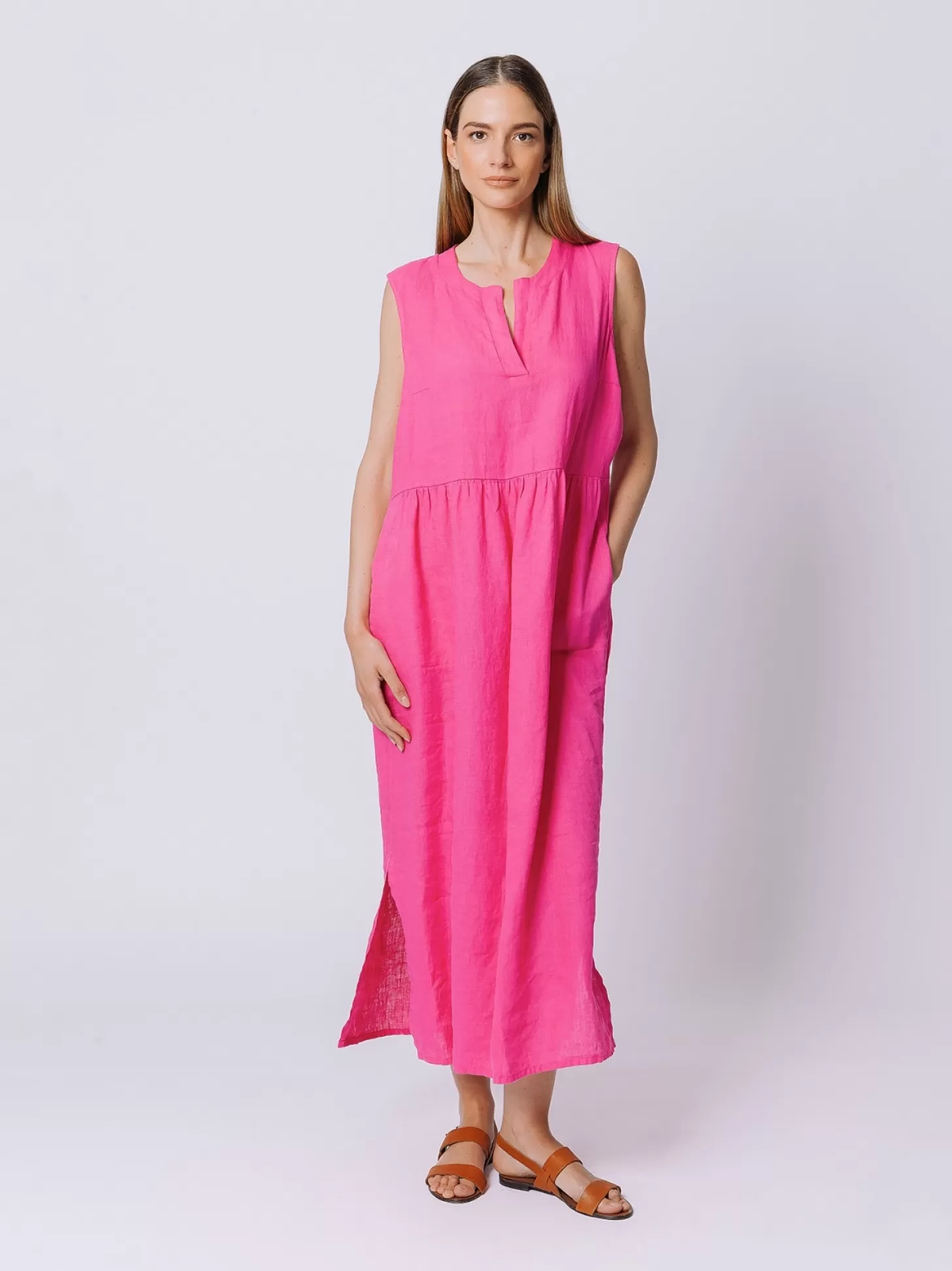 Women Martino Midali Linen Tank Dress