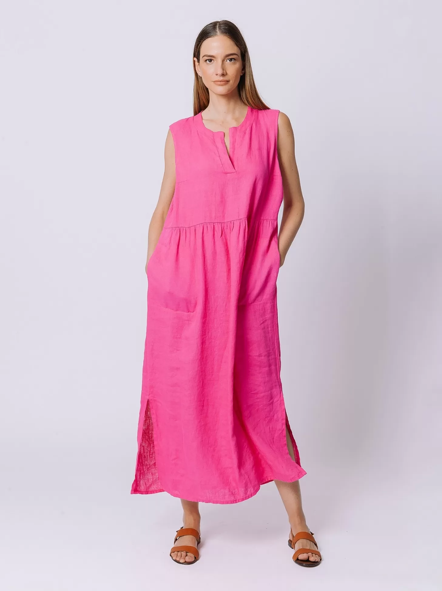 Women Martino Midali Linen Tank Dress