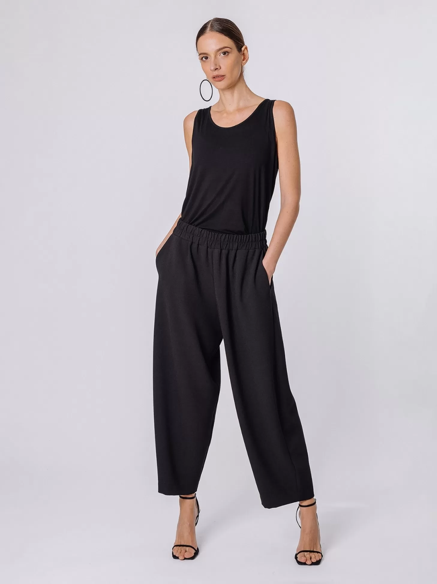 Women Martino Midali Loose-Fit Trousers In Stretch Crepe