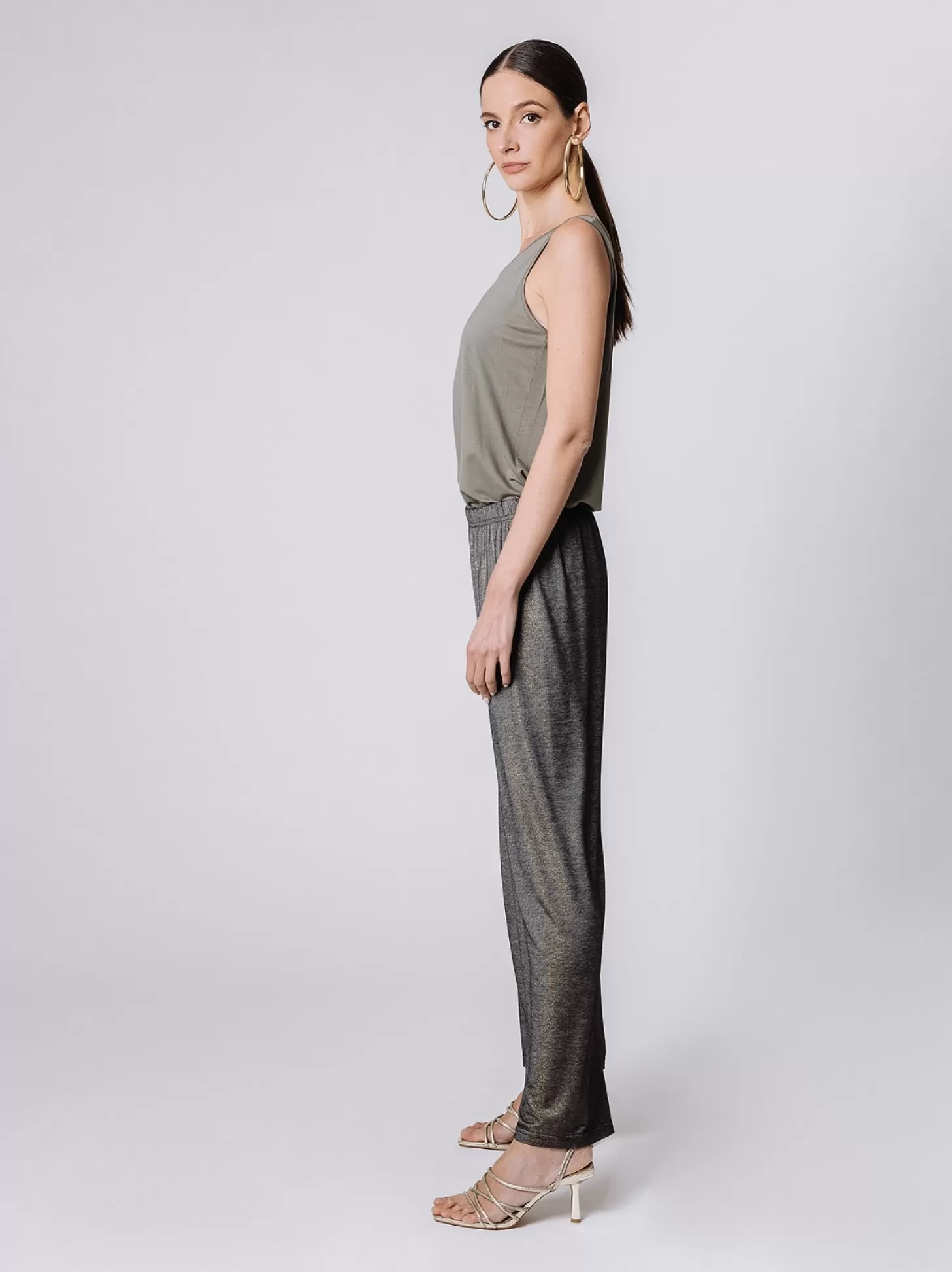 Women Martino Midali Lurex Jersey Trousers