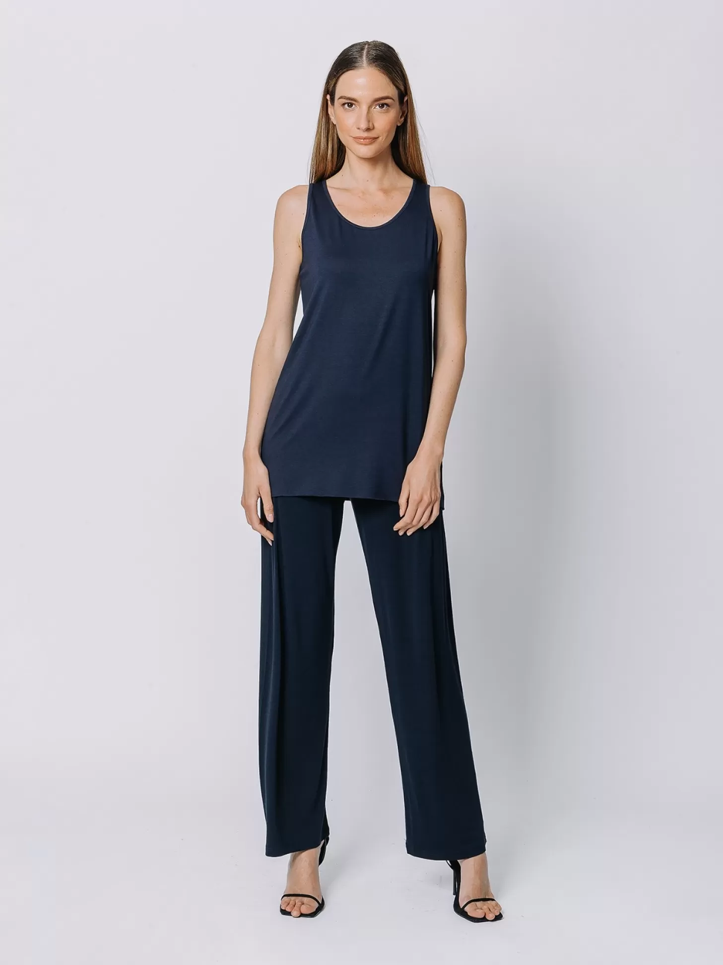 Women Martino Midali Navy Tank Top