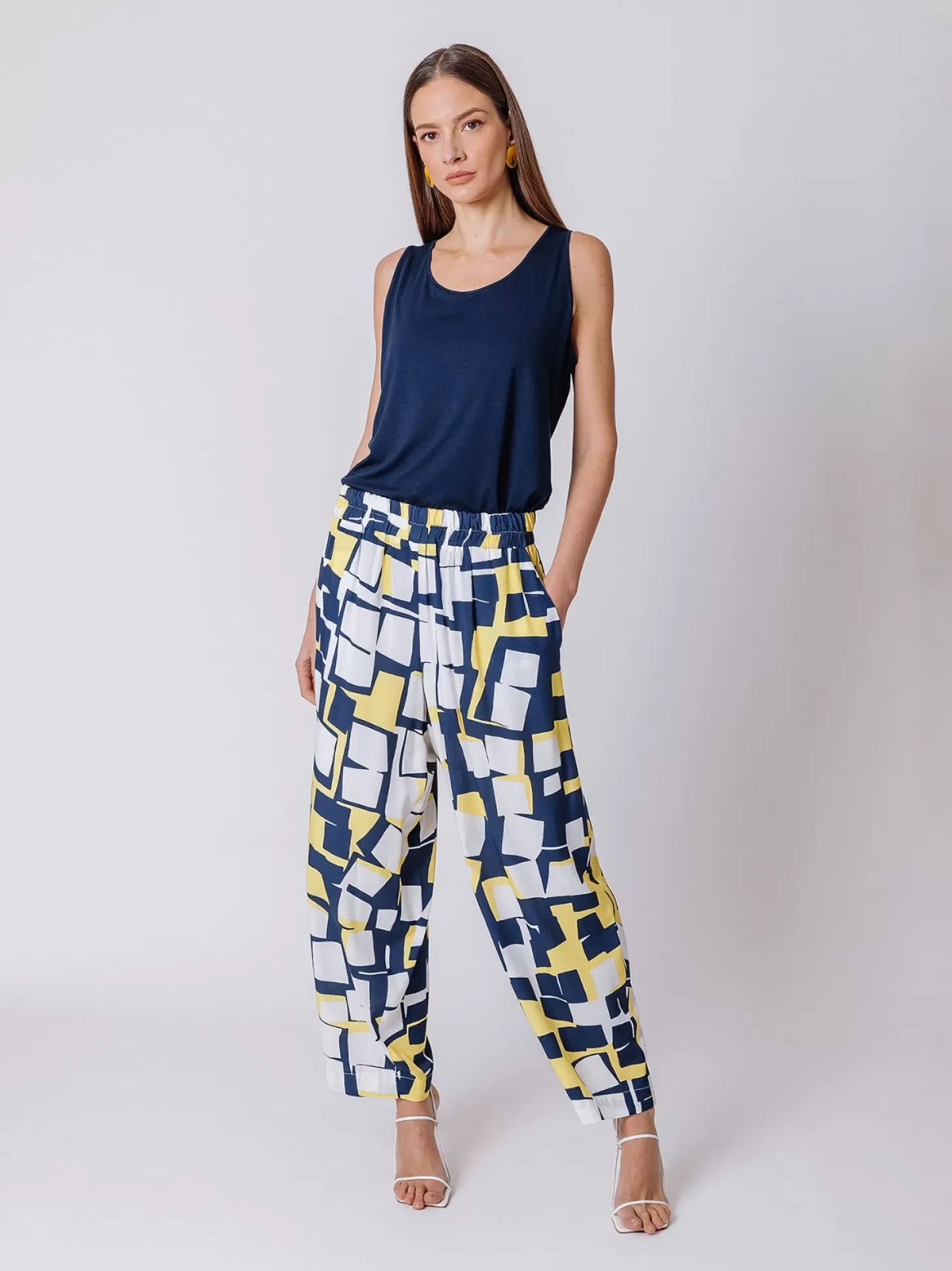 Women Martino Midali Optical Print Trousers