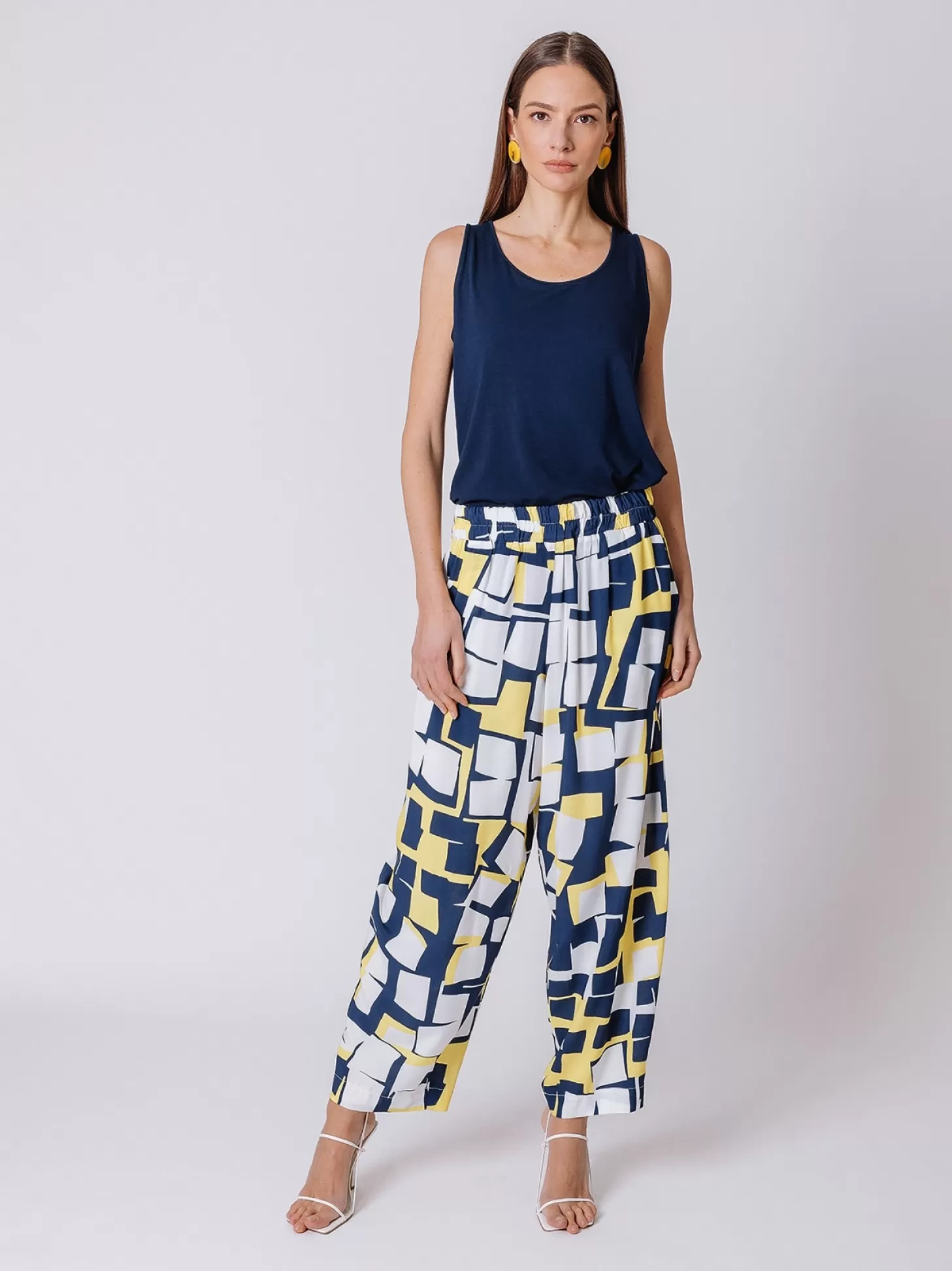 Women Martino Midali Optical Print Trousers