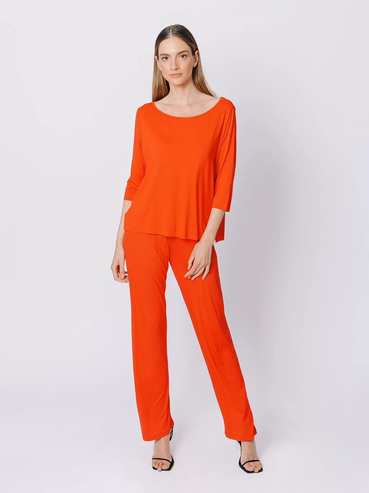 Women Martino Midali Orange Boxy T-Shirt